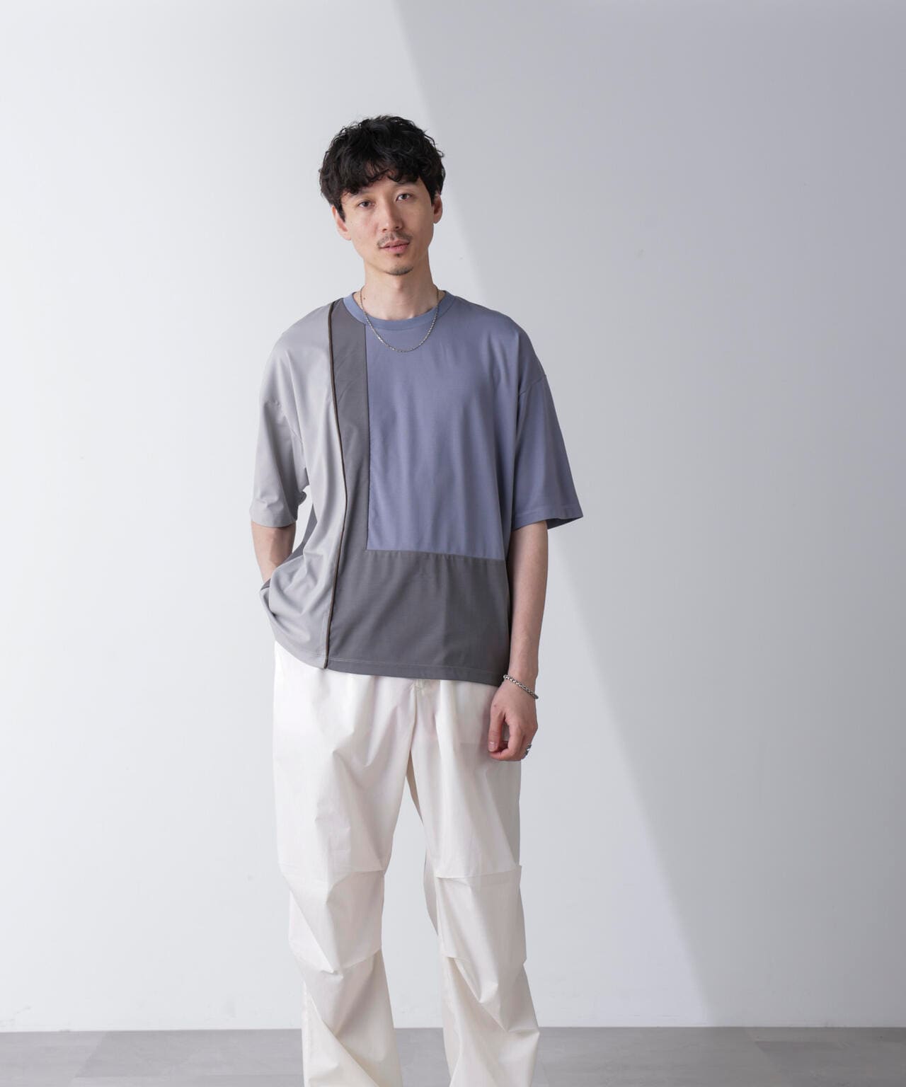 リラックス切り替えスムースTシャツ 半袖 6724124261