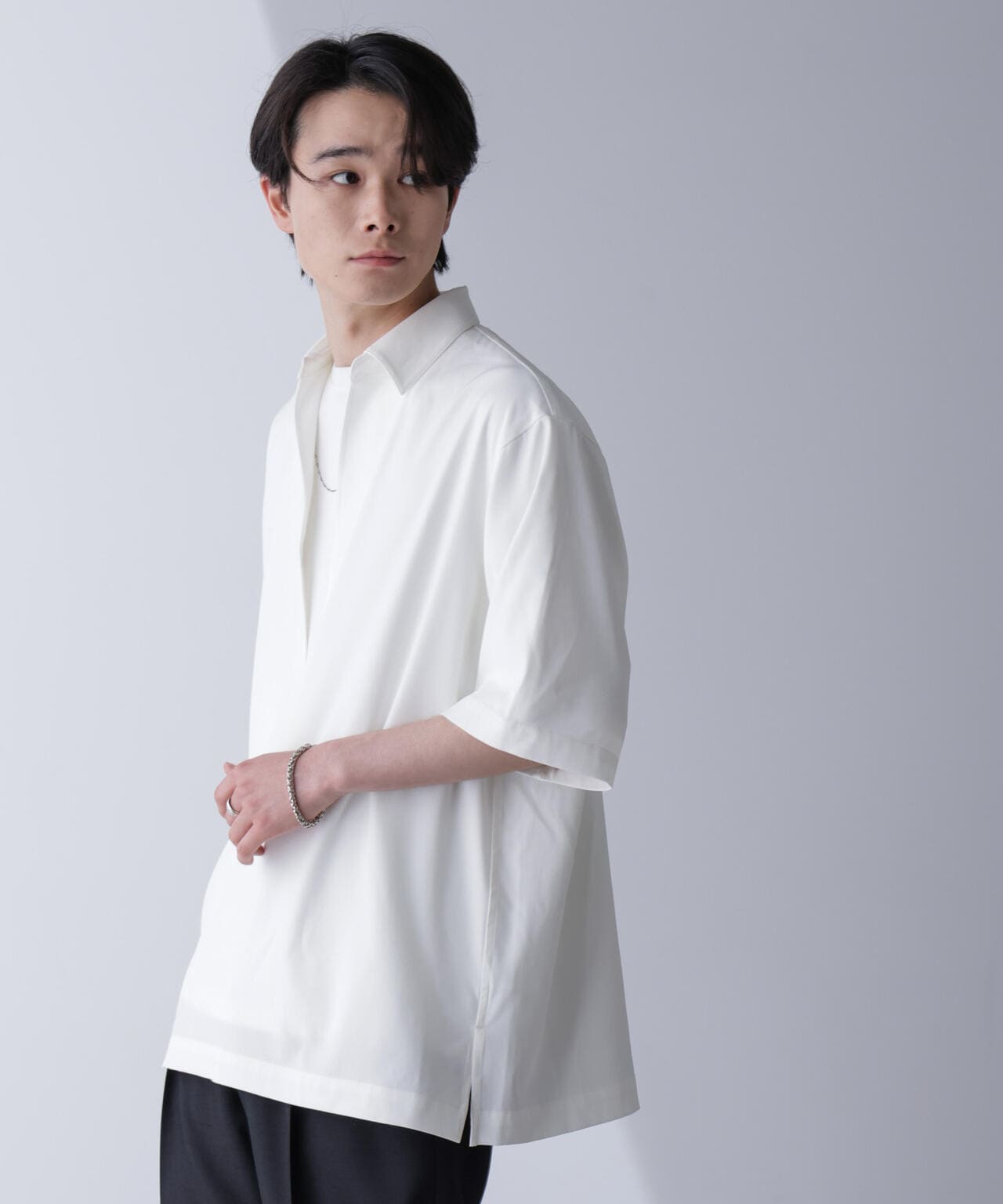 WEB限定/スキッパーPOシャツ 半袖 6724221205