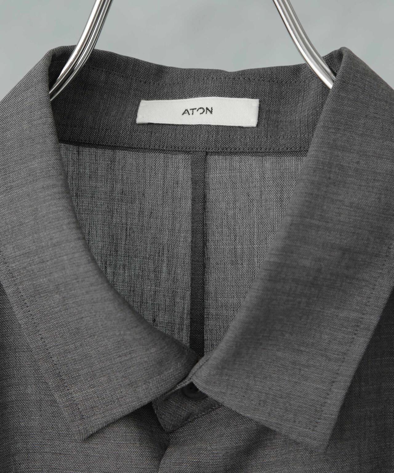 ATON/TWIST WOOL TROPICAL OS SHIRT(セットアップ可) 6705120110