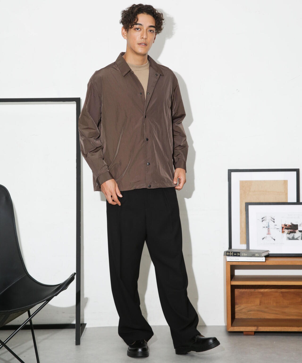ナイロンヘムシャーリングシャツブルゾン 6683220221