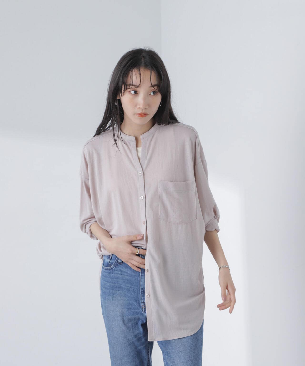 シアーカットワイドシャツ 6734123314