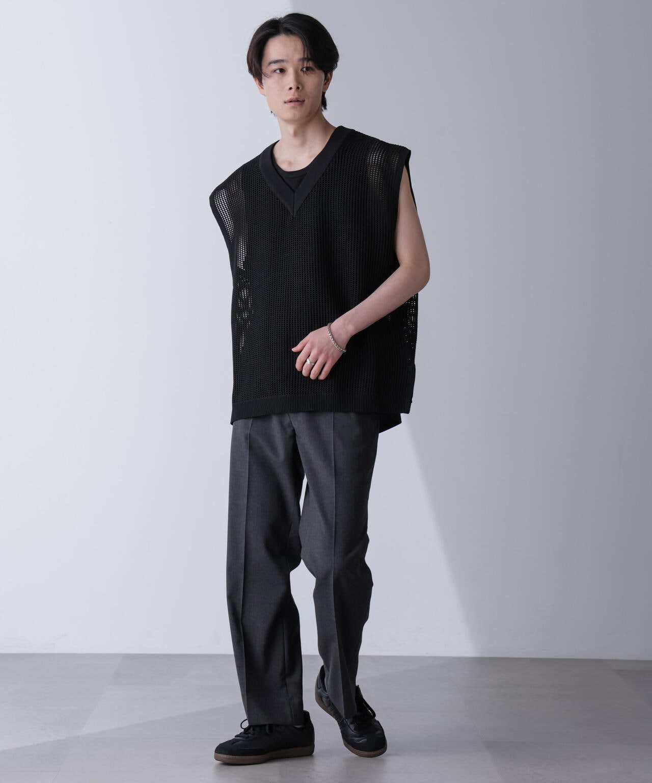 WEB限定/ルーズシルエット ニットベスト 6724222203