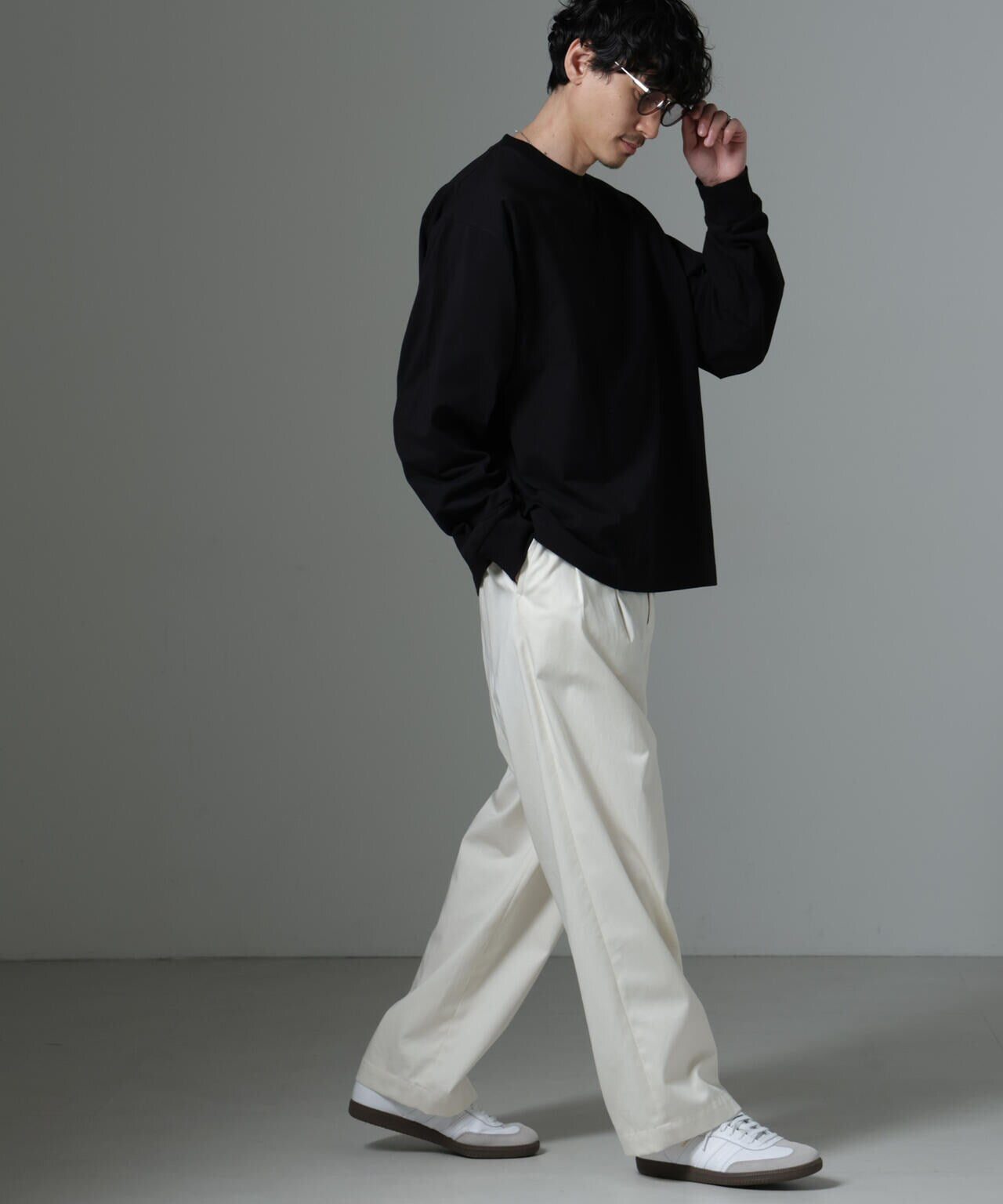 ビッグシルエットワンポイントTシャツ 長袖 6725123204