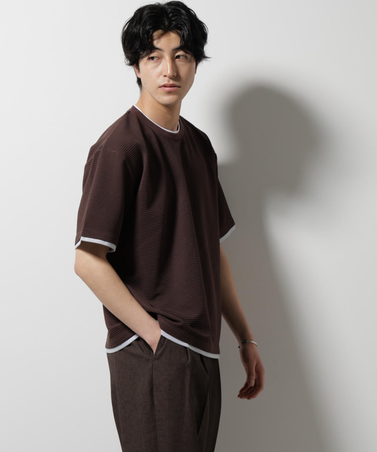 ガーターフェイクレイヤードTシャツ 半袖 6725124236