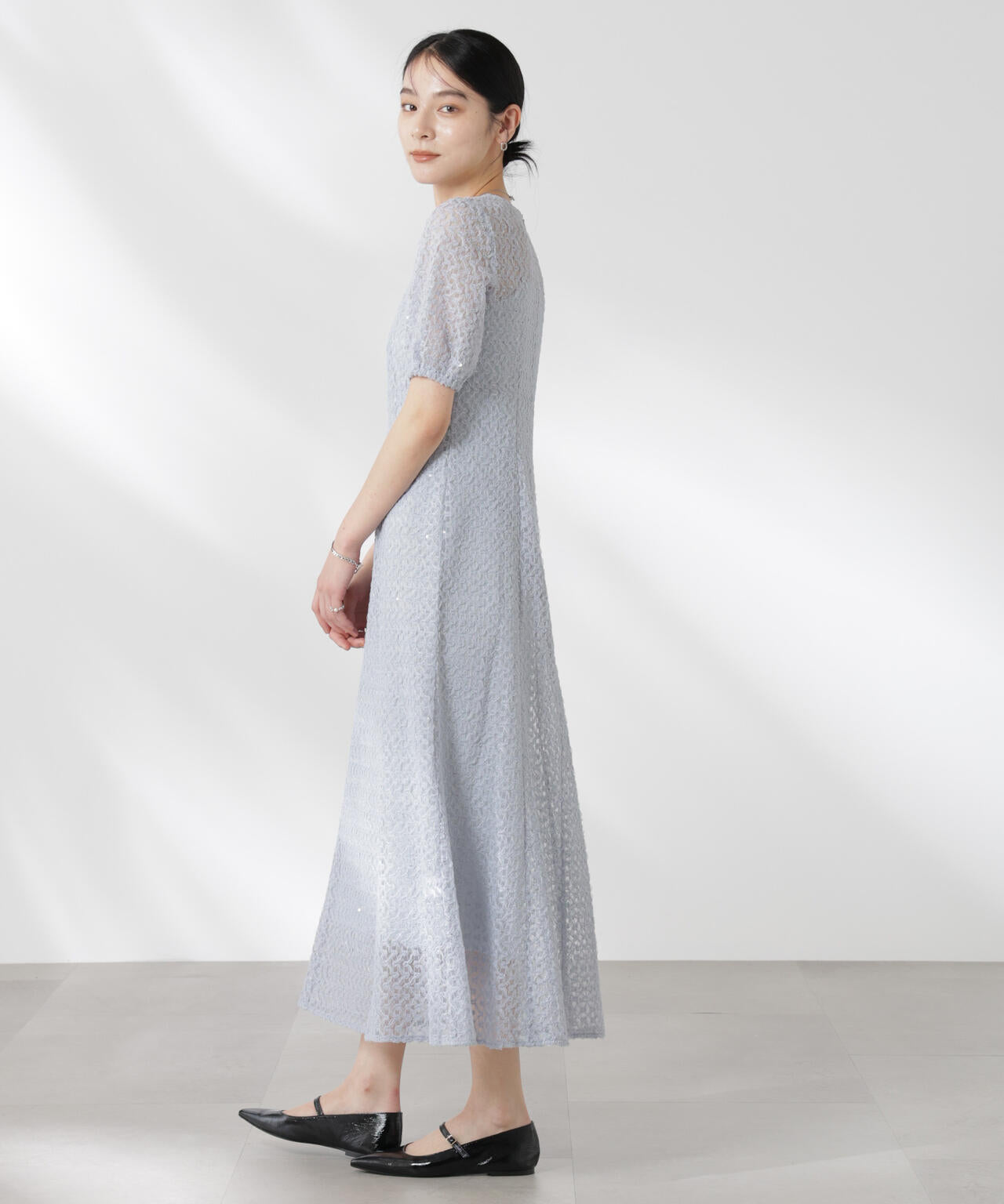 kaene/スパンコールレースドレス 6715119065