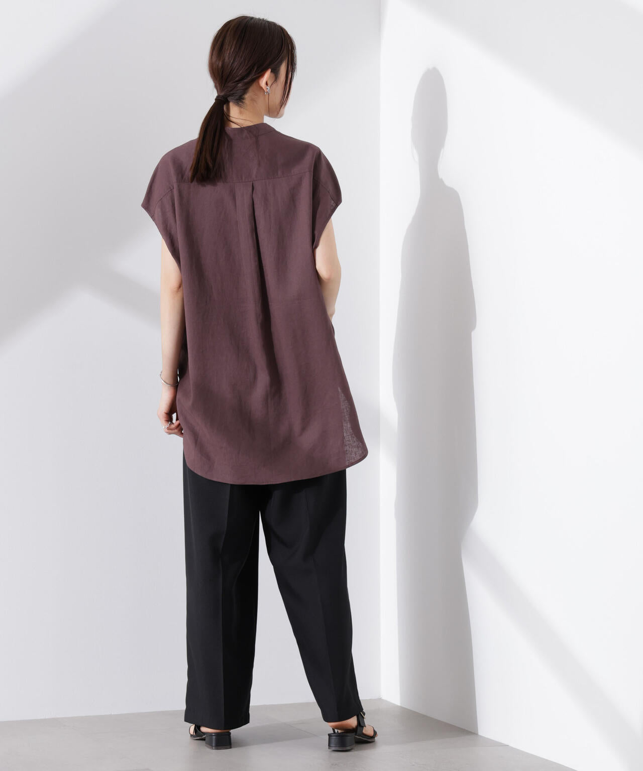 Anti Smell Linen フレンチスリーブシャツ 6735121302