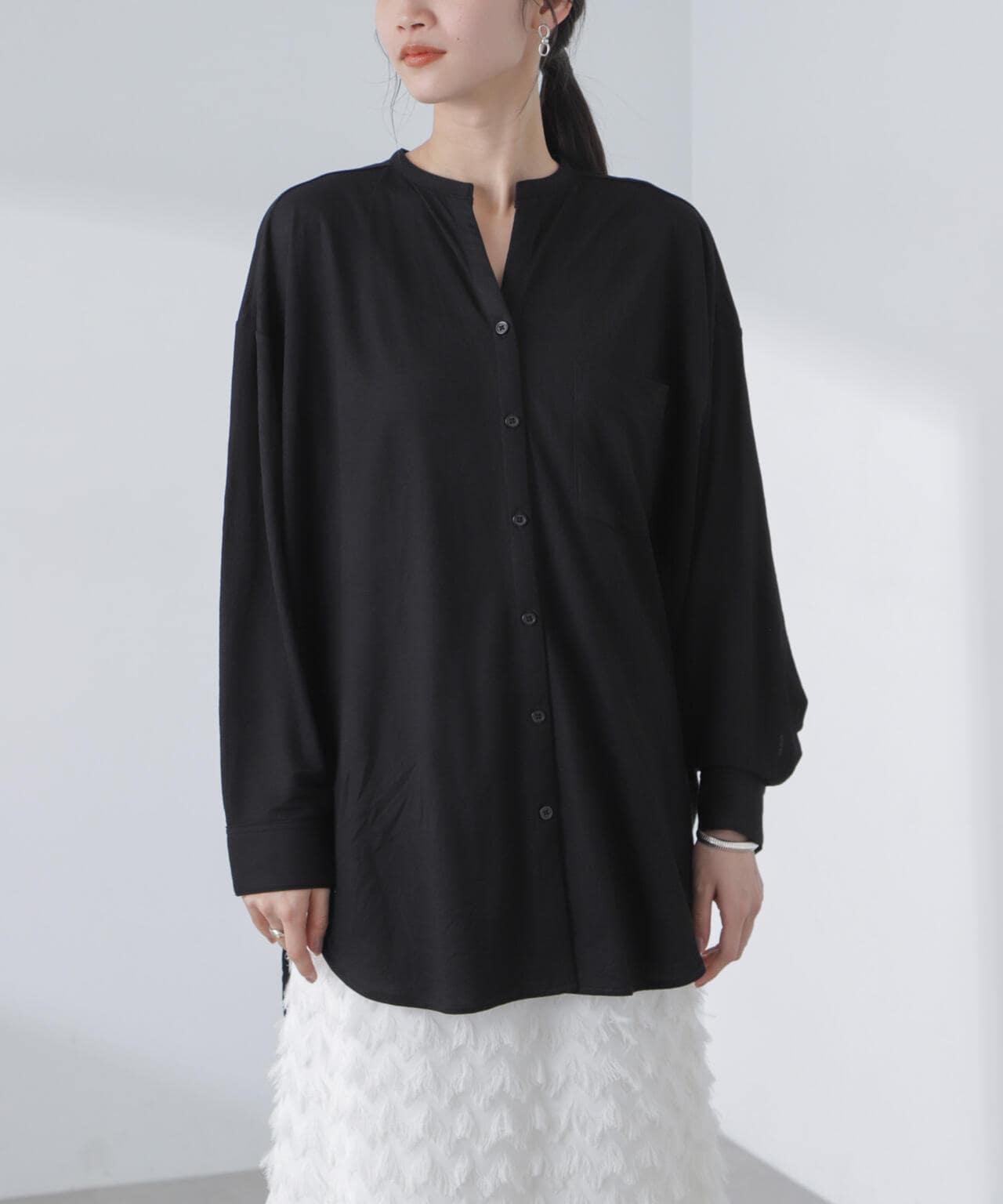 シアーカットワイドシャツ 6734123314