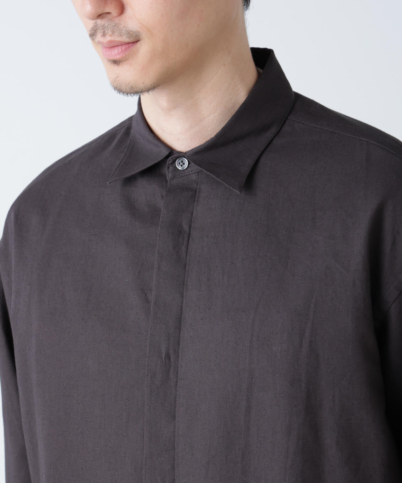 「BELGIUM LINEN FABRICS」リネンコットンレギュラーシャツ 6685120218