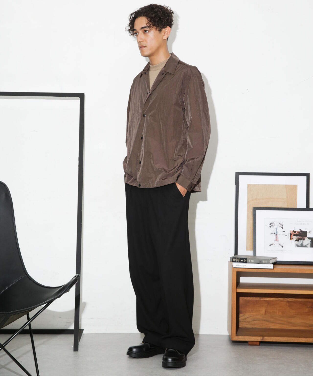 ナイロンヘムシャーリングシャツブルゾン 6683220221