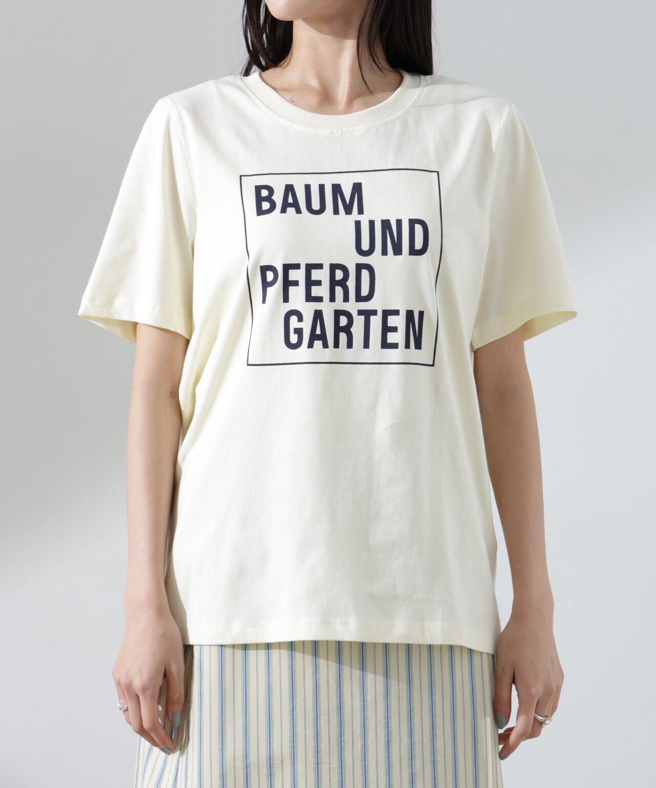 BAUM UND PFERDGARTEN/Organic Cotton Jersey ロゴTシャツ 6715124002
