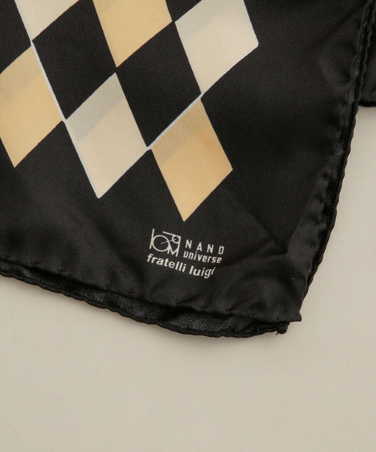 fratelli luigi/BANDANA 別注シルクツイルビンテージダイヤ柄スカーフ 6712241308
