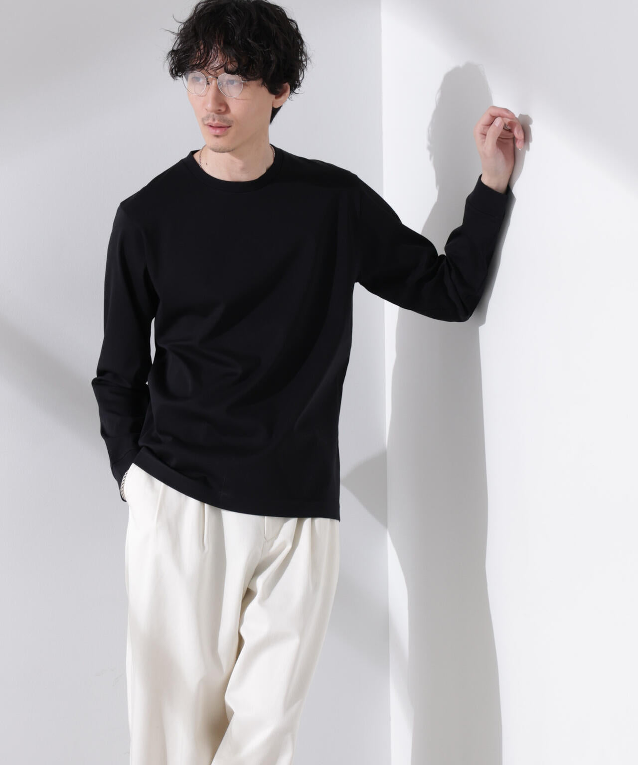 アンチスメル クルーネックTシャツ 長袖 6725123205