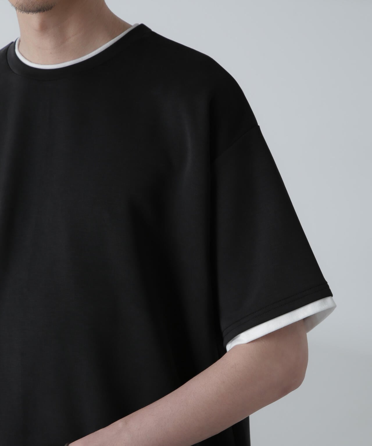 バックステッチリラックスダンボールTシャツ 半袖 6724124240