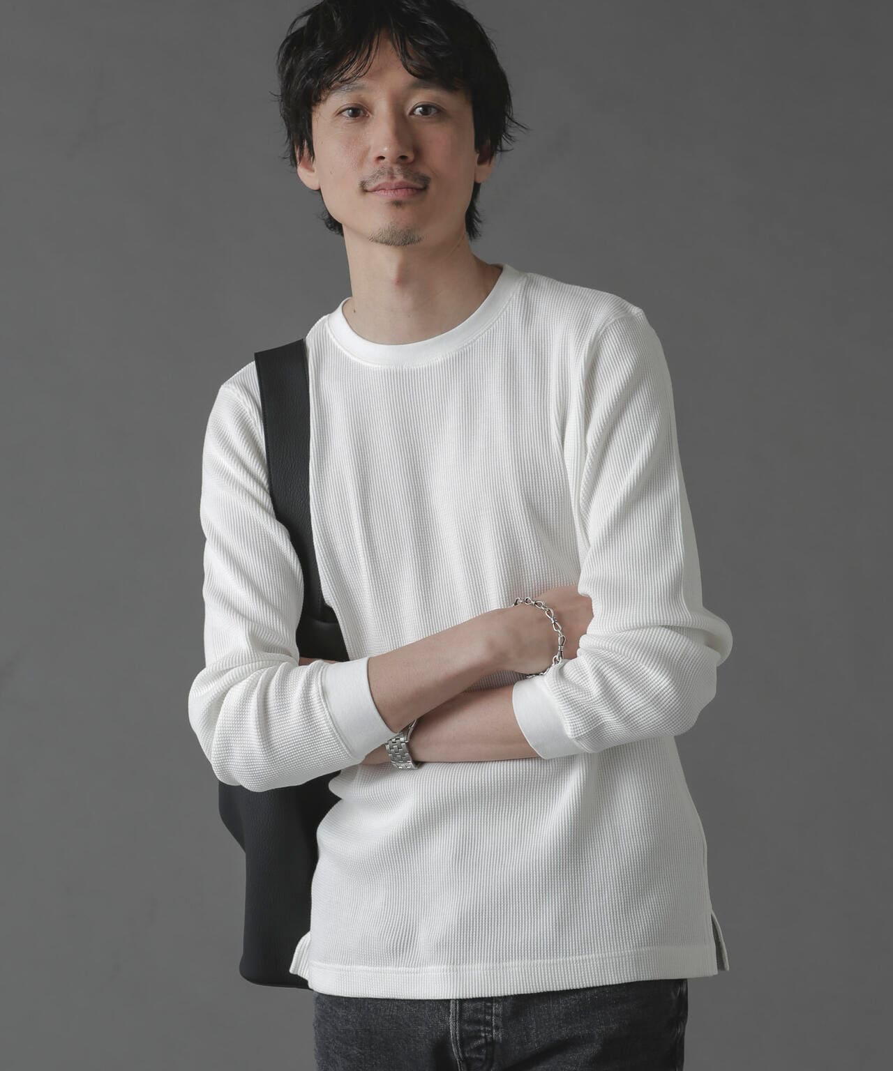 アンチスメルワッフルTシャツ 長袖 6724123212