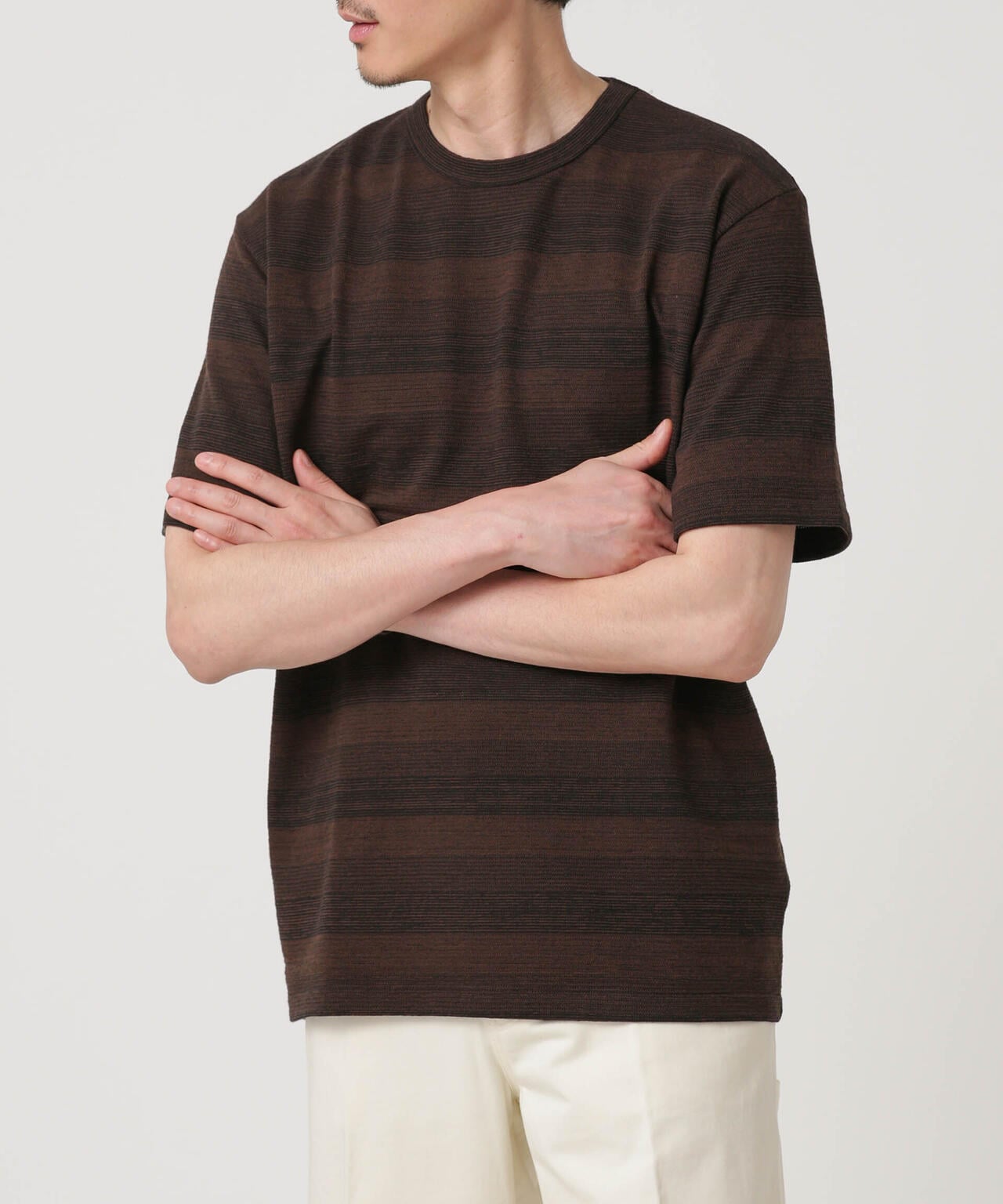 LB.03/メランジボーダークルーネックTシャツ 6683124232
