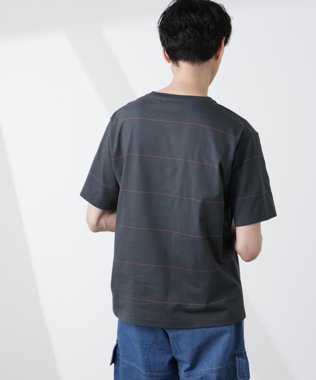 パネルボーダーTシャツ 半袖 6725124230