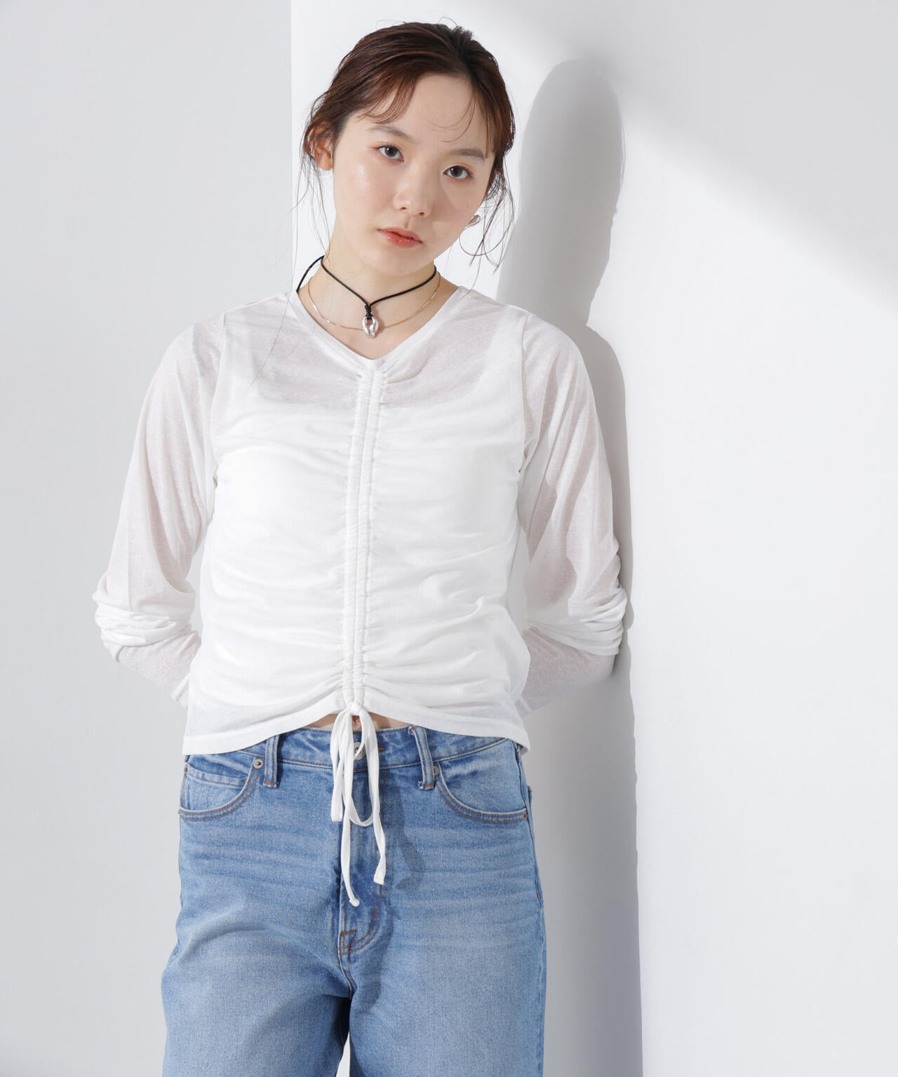 前後2wayフロントシャーリングトップス 6735124313