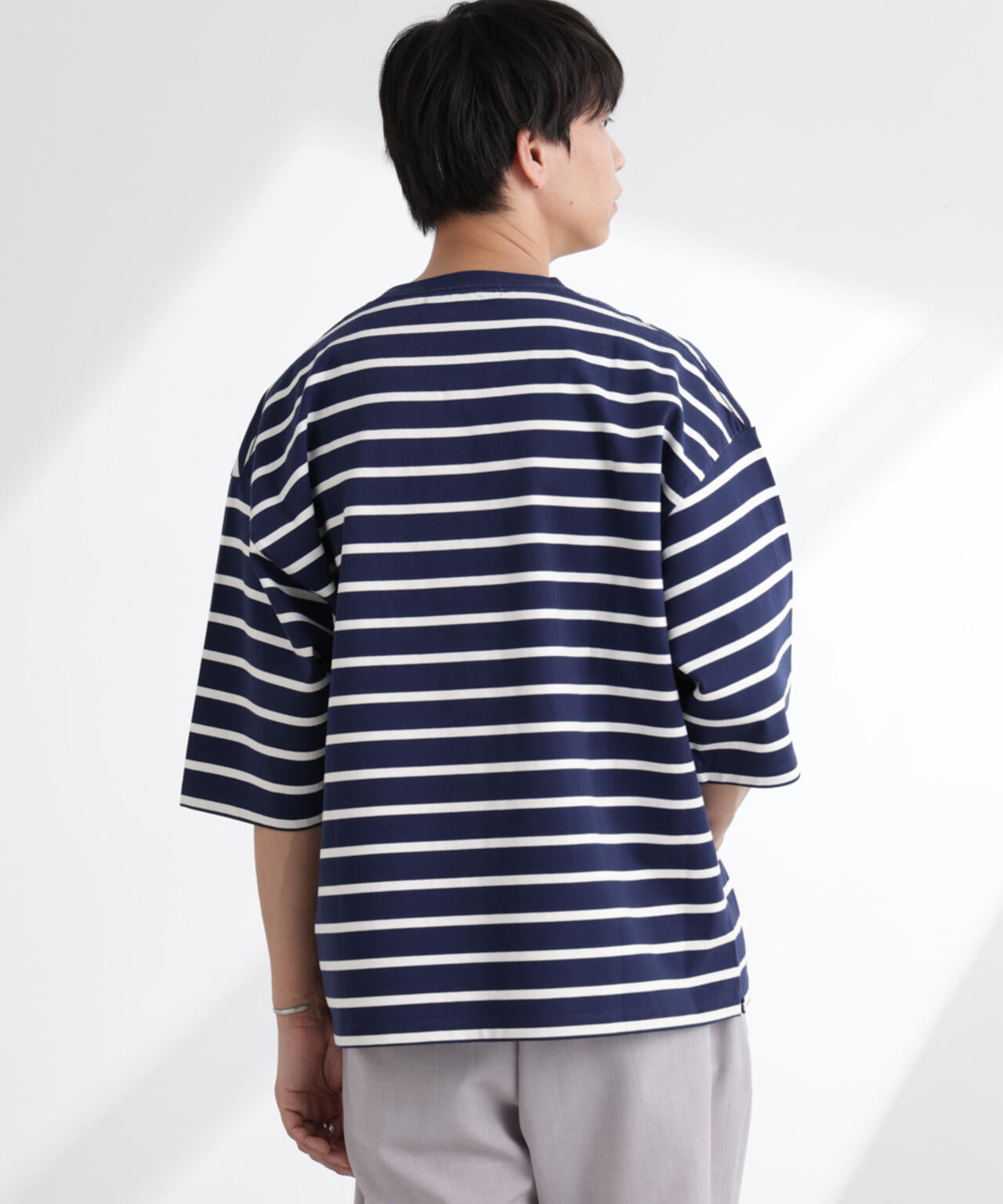 ルーズフィットワイドスリーブTシャツ 7分袖 6725124224