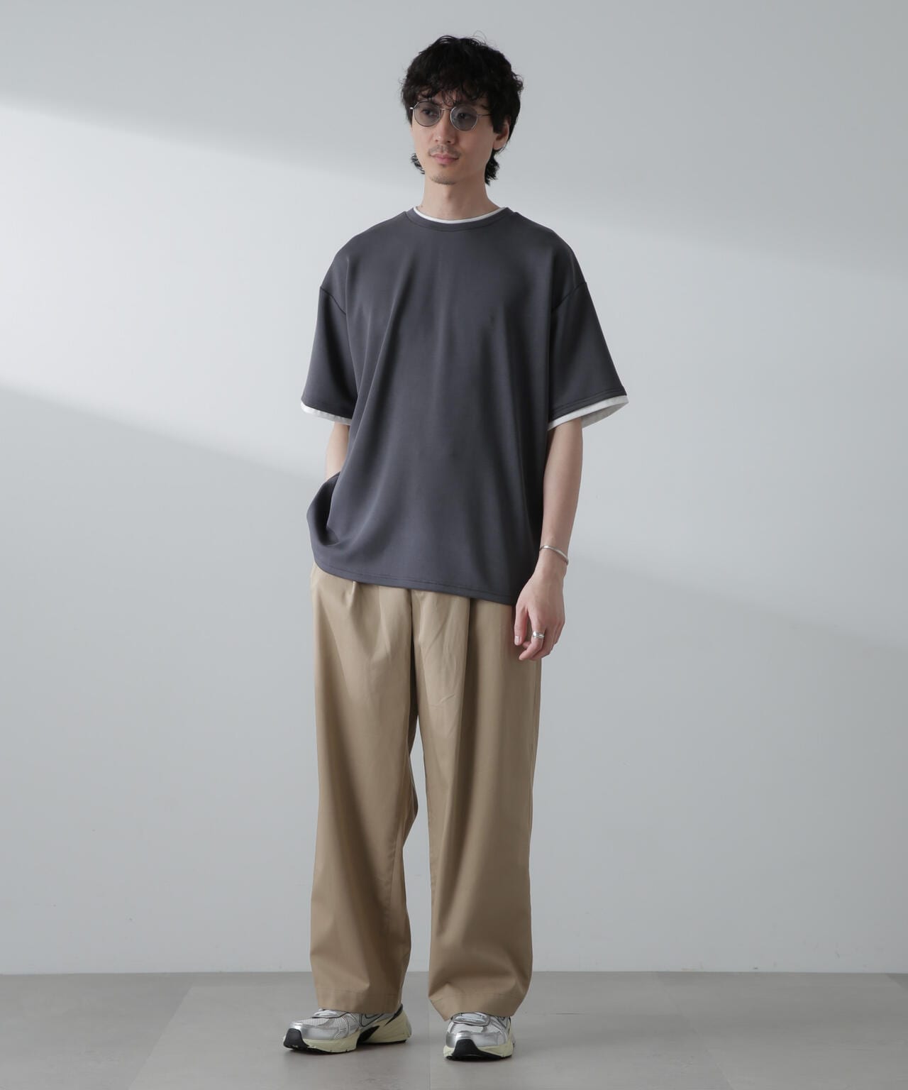 バックステッチリラックスダンボールTシャツ 半袖 6724124240