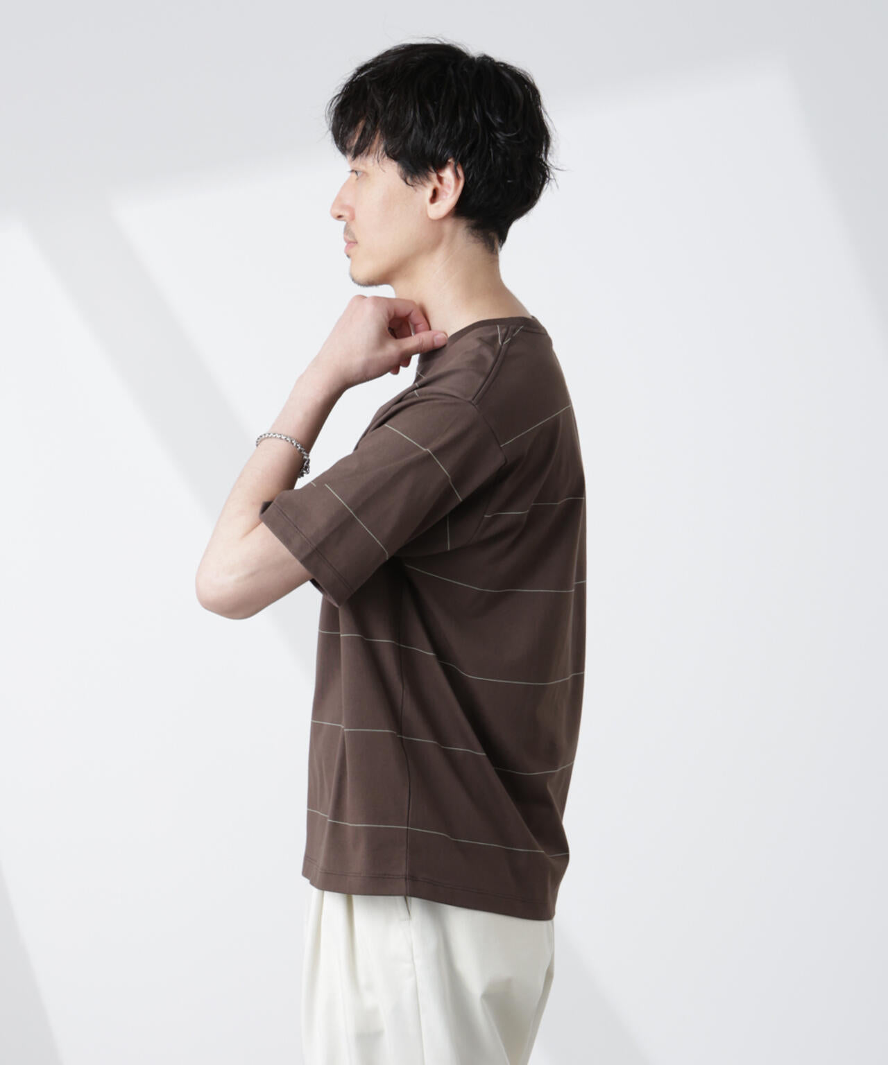 パネルボーダーTシャツ 半袖 6725124230