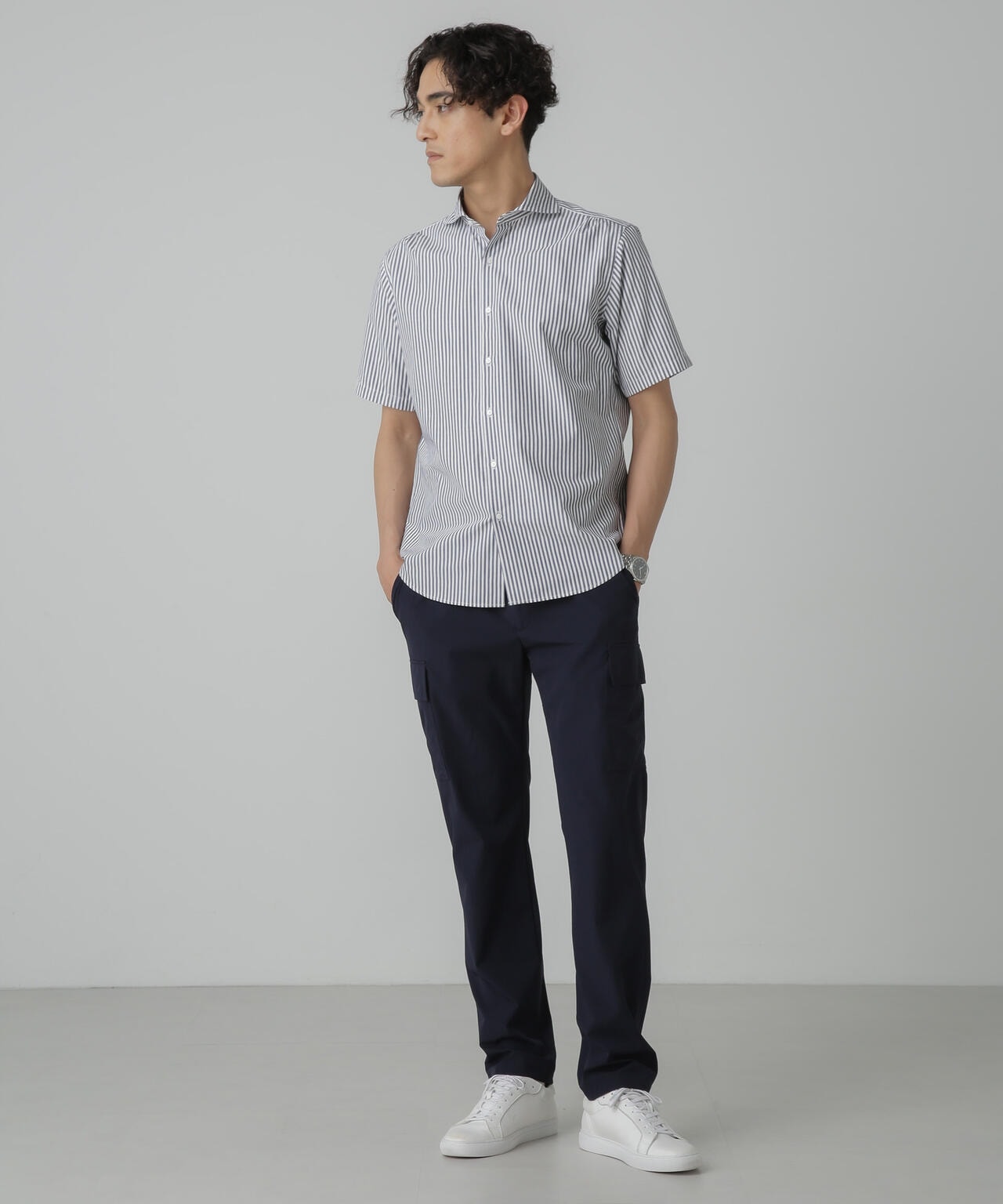「N trousers」スリムストレッチ カーゴパンツ 6684127237