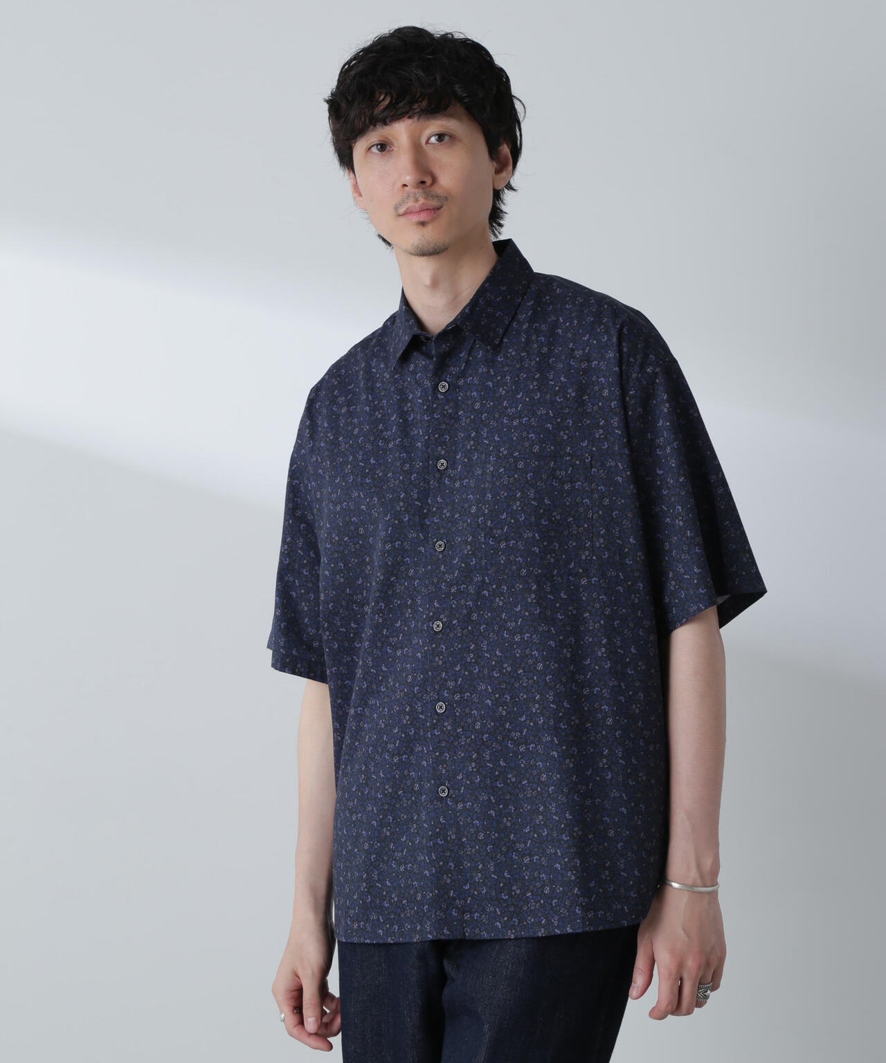 小花柄レギュラーシャツ 半袖 6724121230