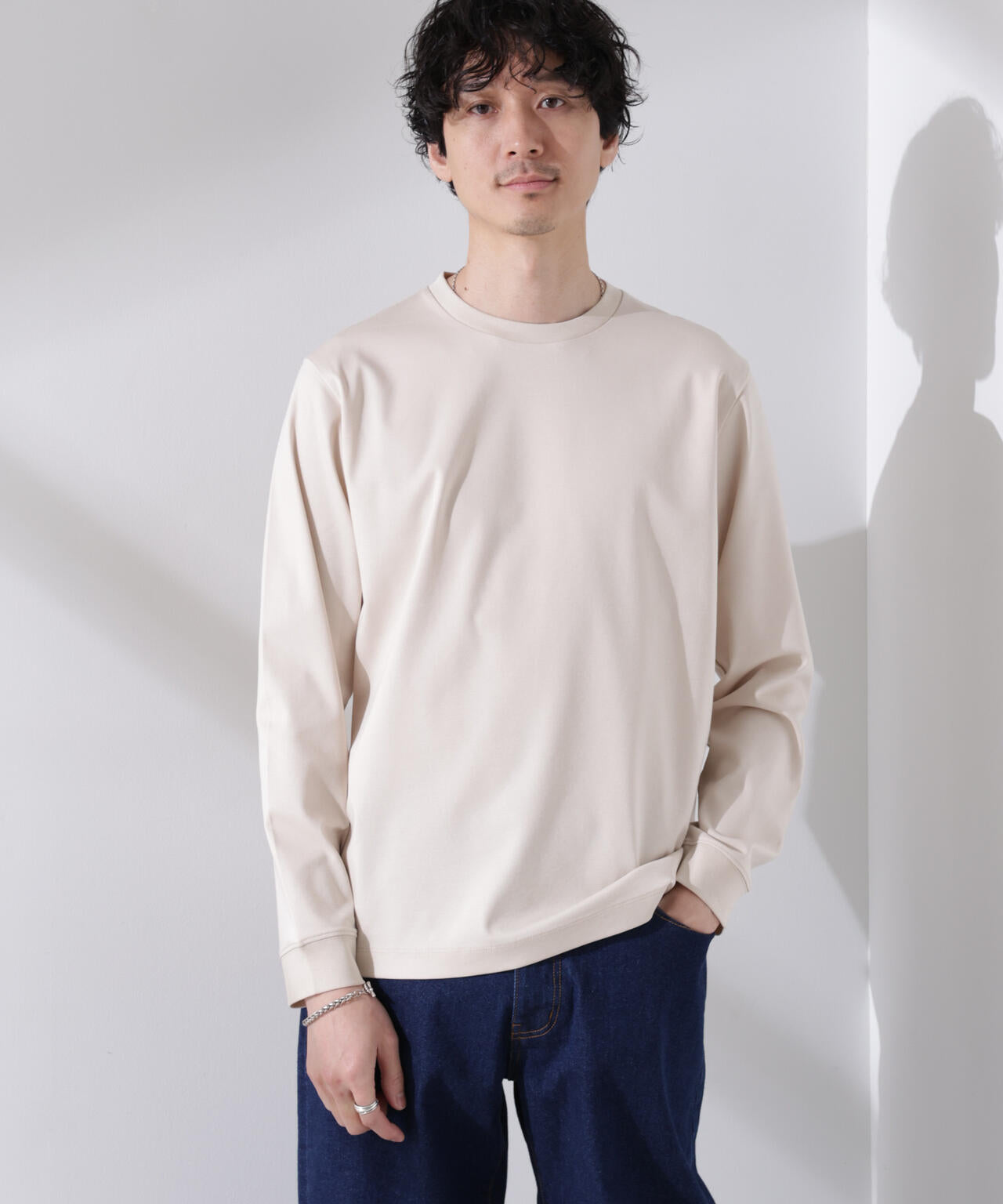 アンチスメル クルーネックTシャツ 長袖 6725123205