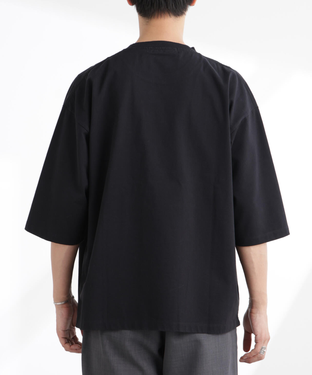 ルーズフィットワイドスリーブTシャツ 7分袖 6725124224