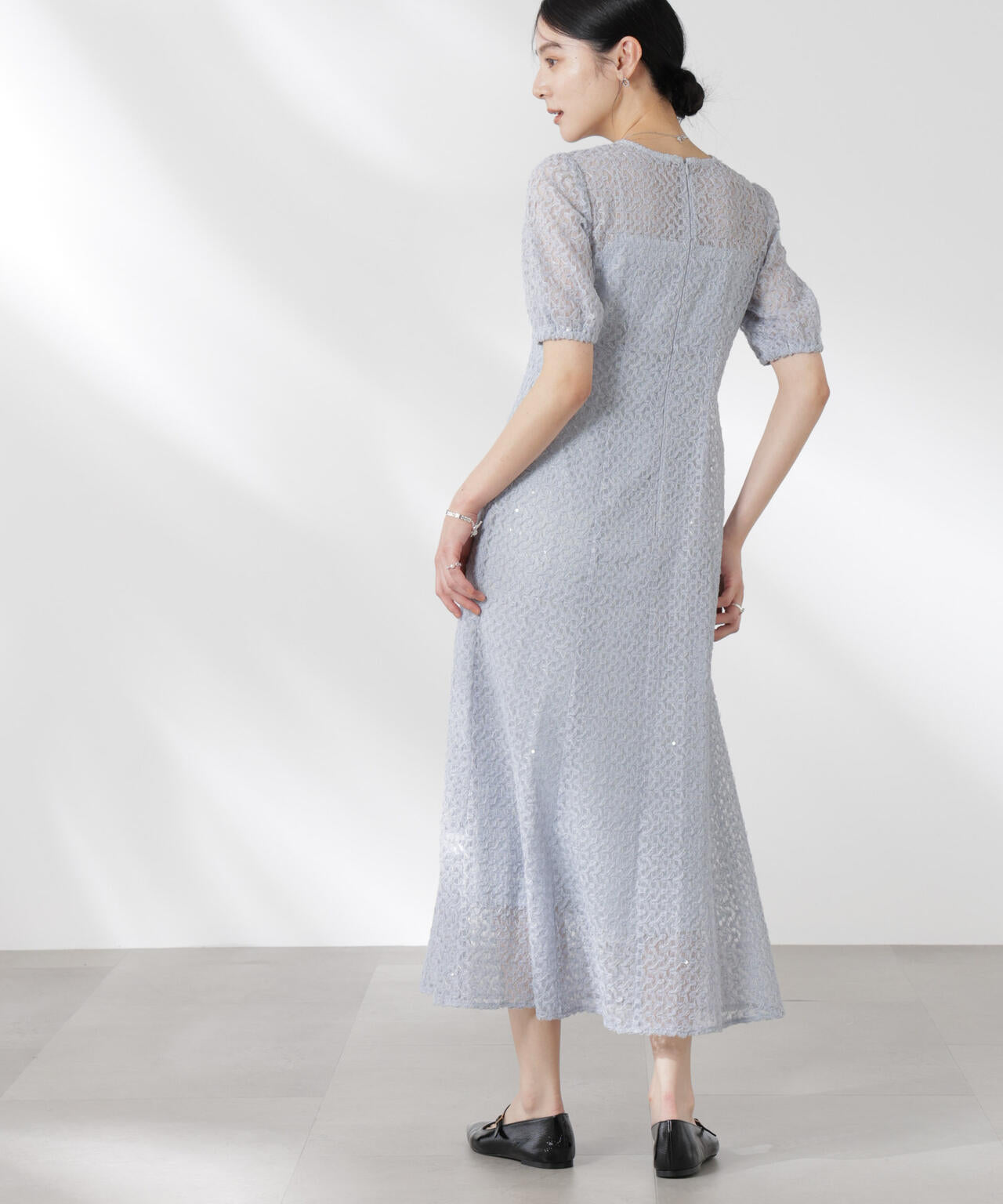 kaene/スパンコールレースドレス 6715119065