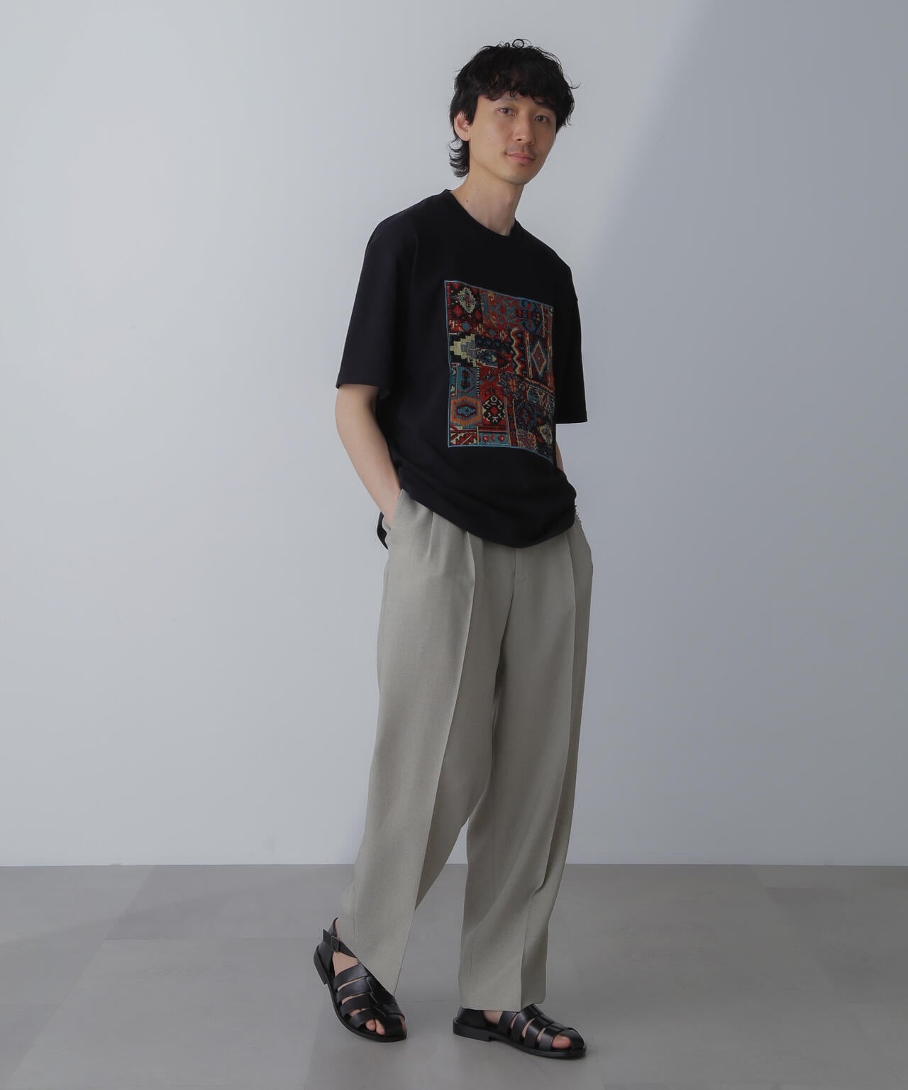フレームアートワイドTシャツ 半袖 6724124228
