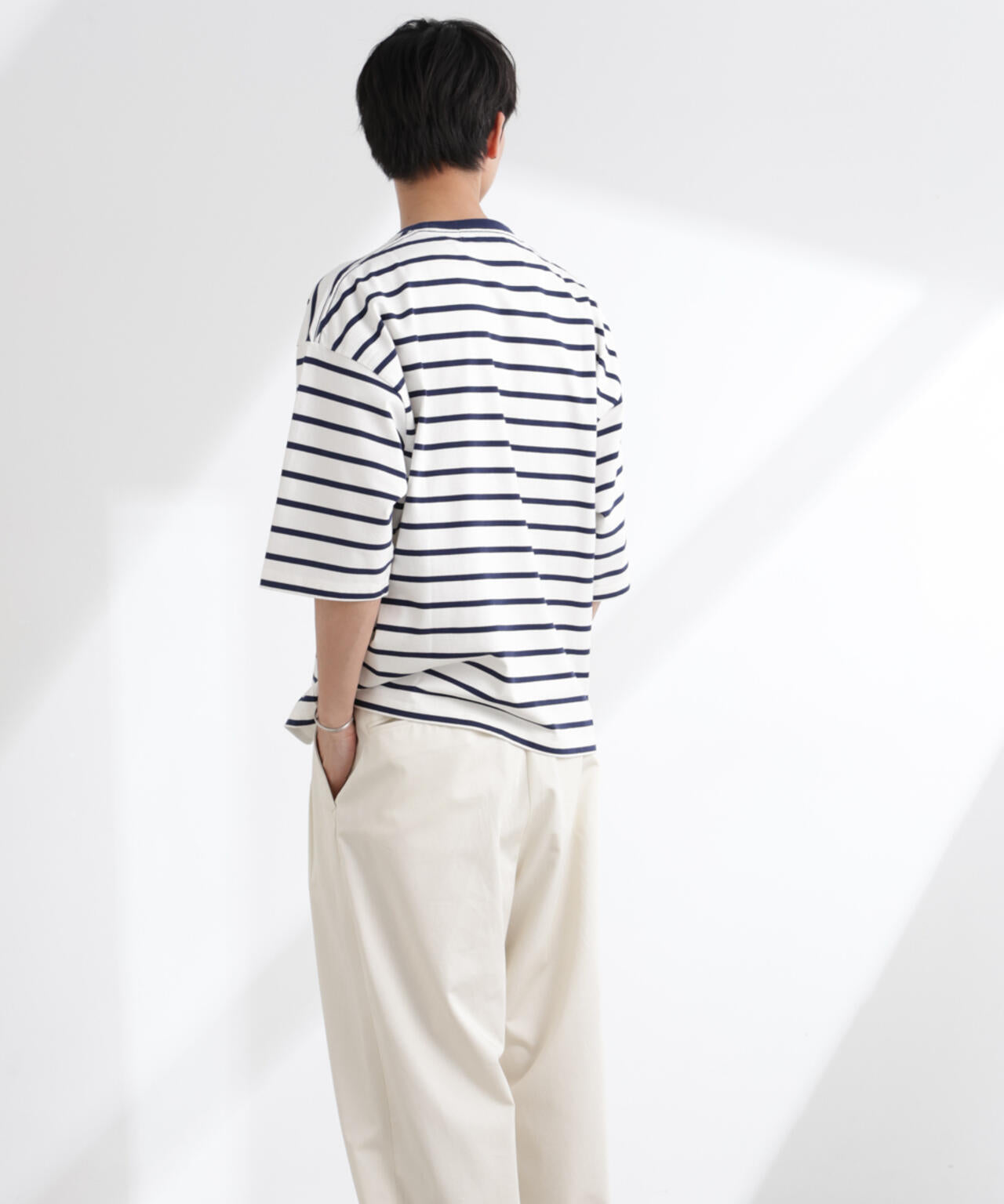 ルーズフィットワイドスリーブTシャツ 7分袖 6725124224