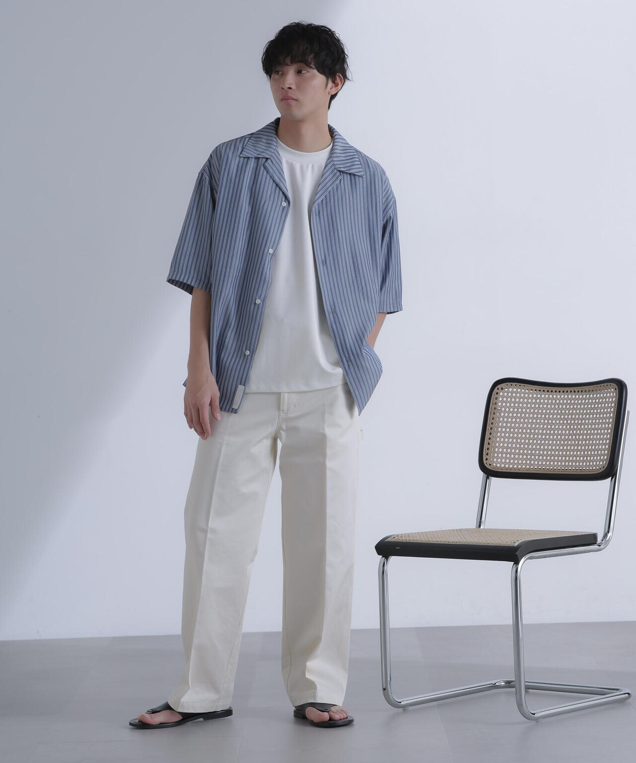 「大人のワイドシャツ」オープンカラー 半袖 6684121215