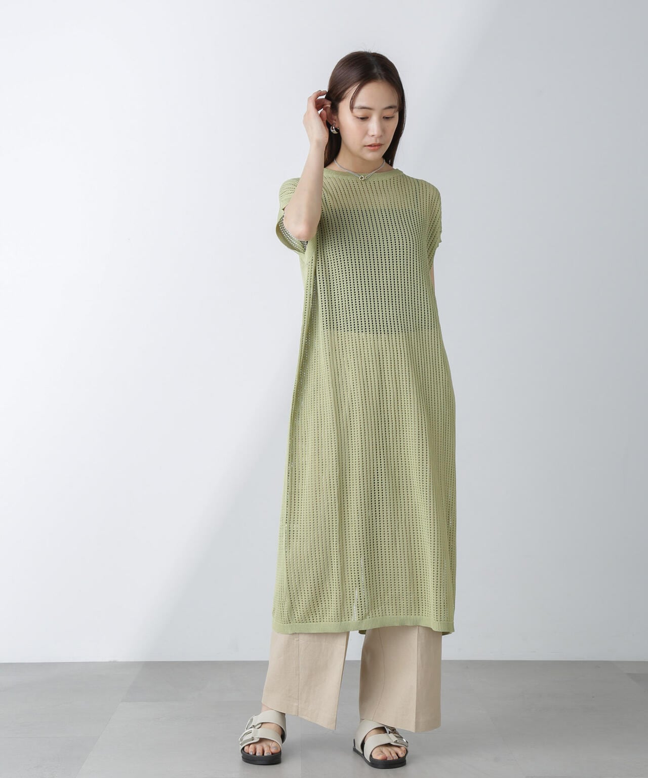 前後2wayメッシュワンピース 6734119323