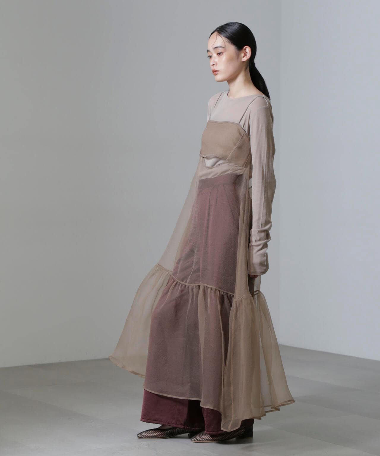 ESTHE/Cut-Out Organza Dress 6714219021