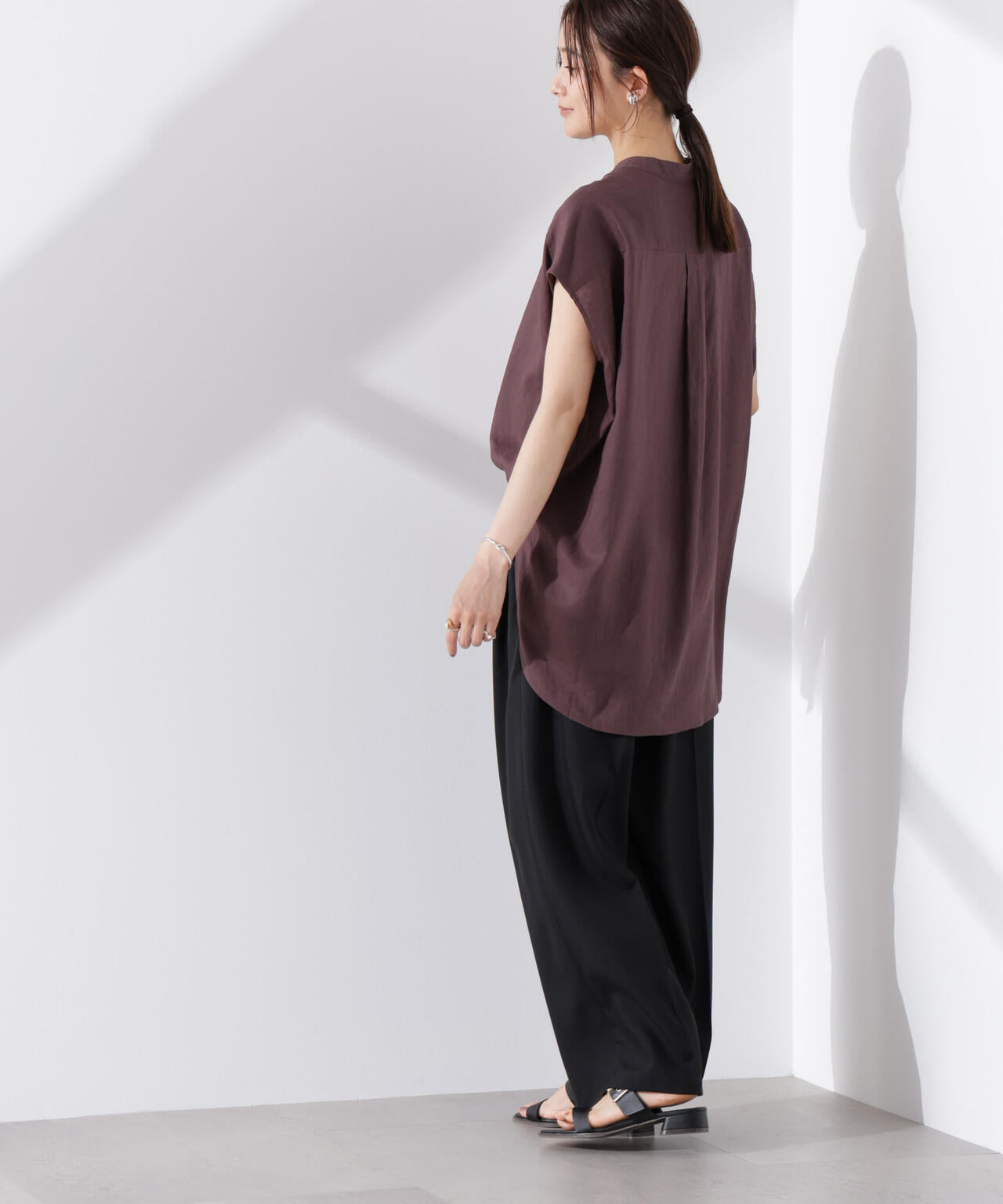 Anti Smell Linen フレンチスリーブシャツ 6735121302