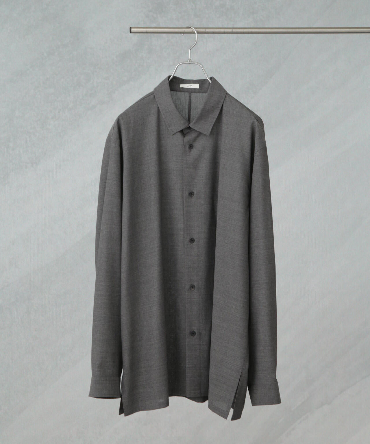 ATON/TWIST WOOL TROPICAL OS SHIRT(セットアップ可) 6705120110