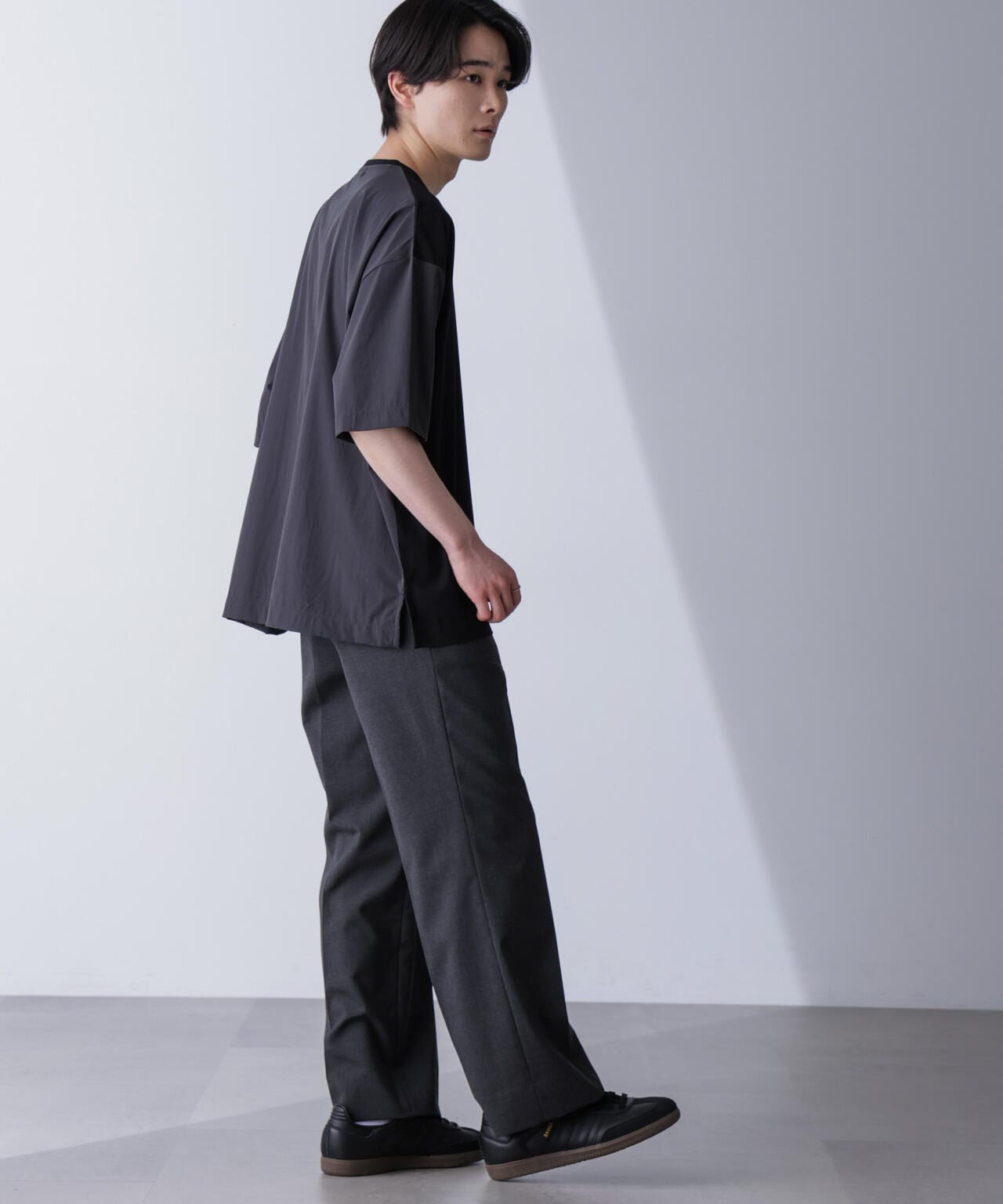 WEB限定/袖切り替えビッグTシャツ 半袖 6724224211