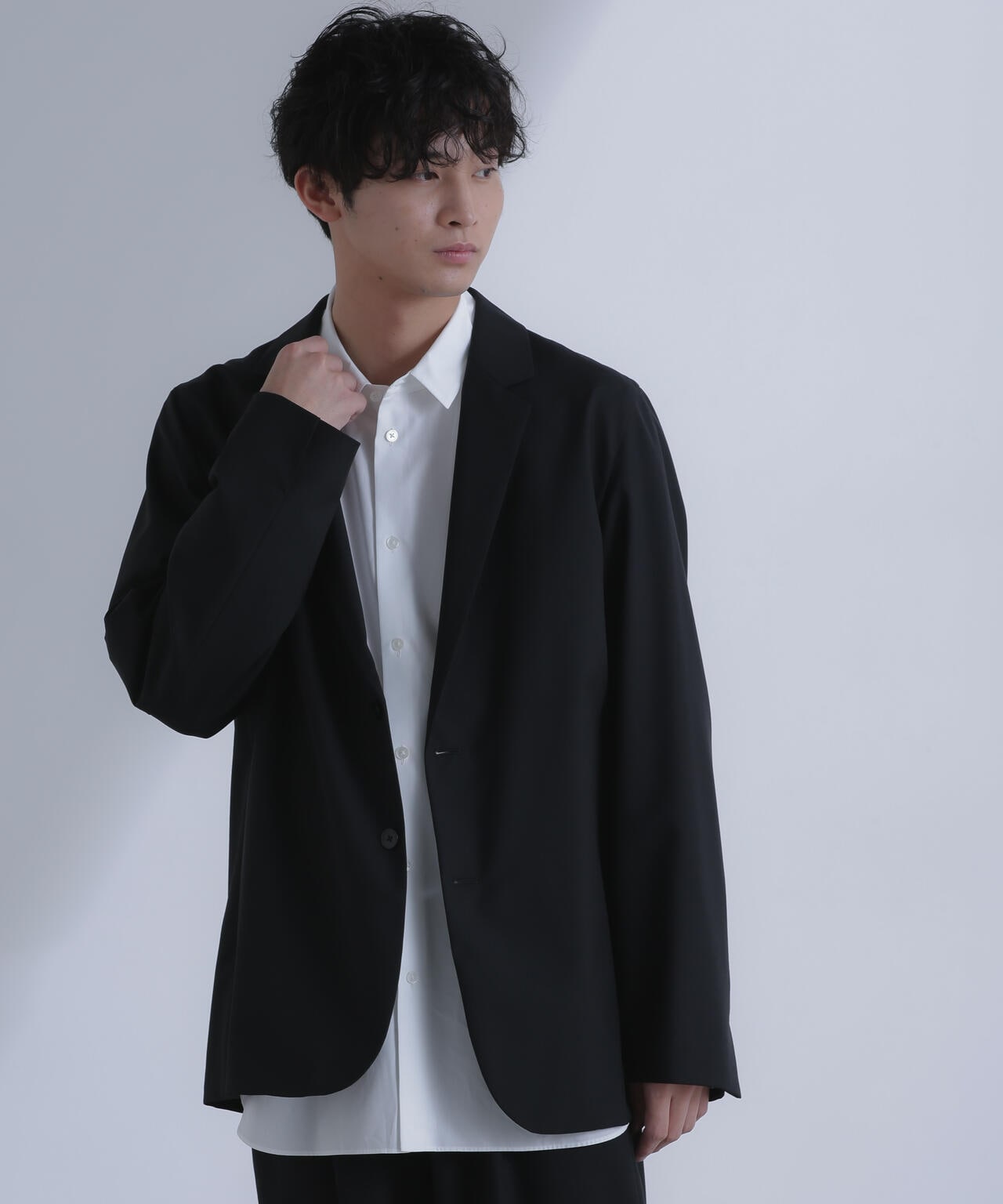 ATON/WOOL TROPICAL TAILORED JACKET 6704116021