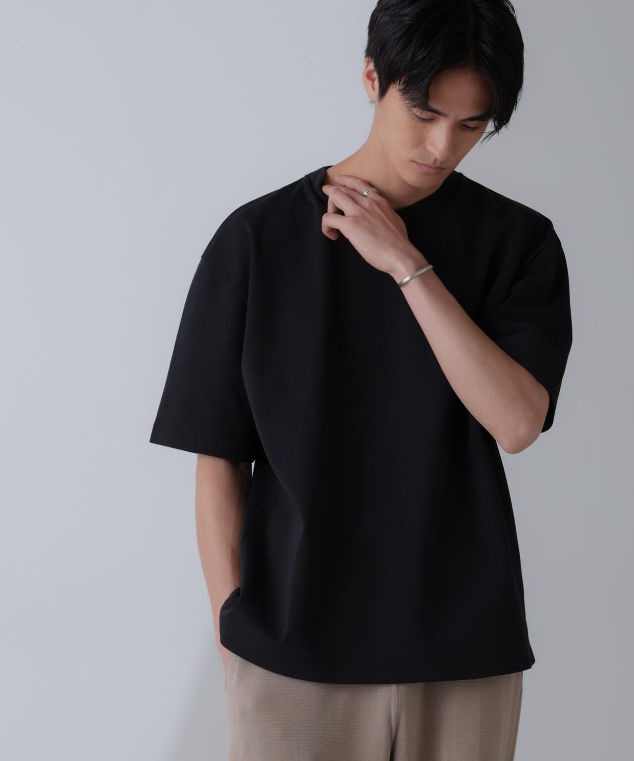 ダブルスムースクルーネックBIGTシャツ 半袖 6724124233