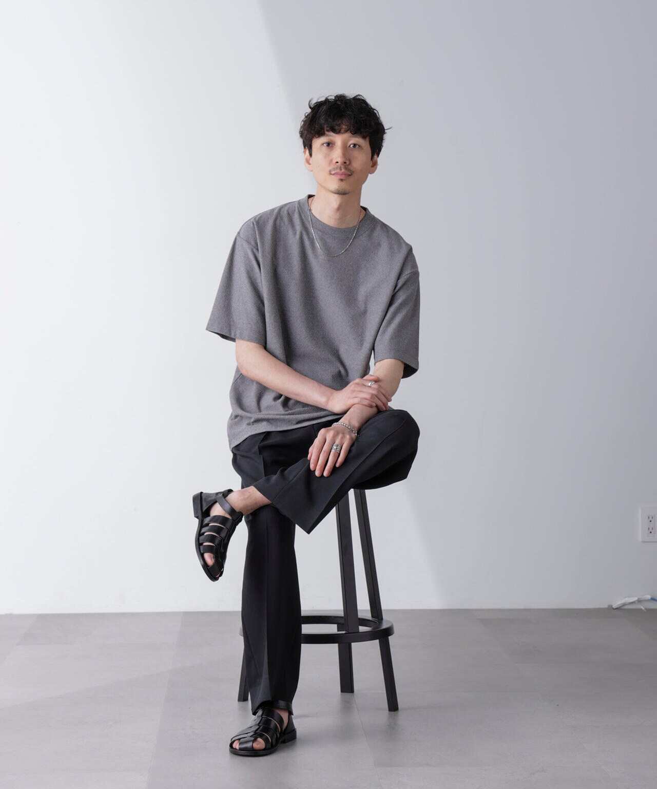 カットジョーゼットクルーネックTシャツ 6684224211
