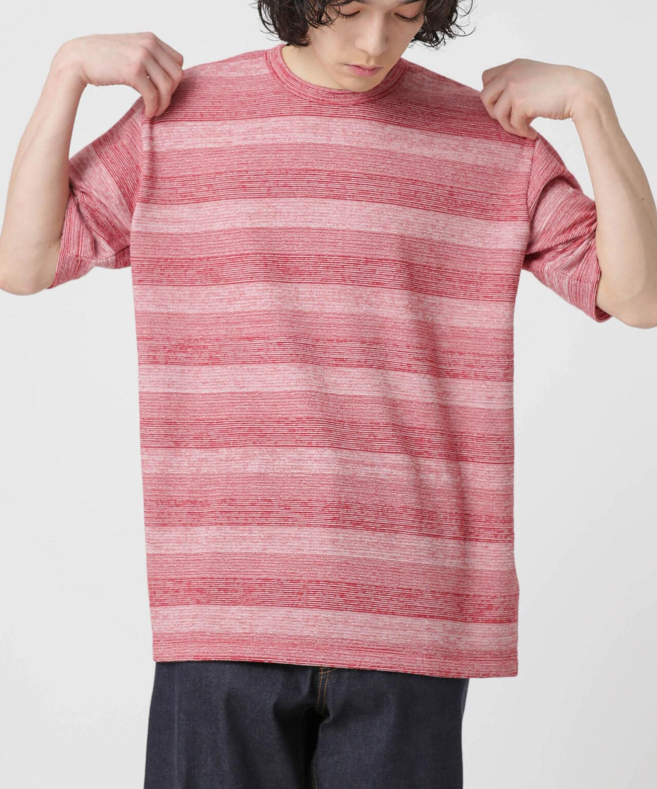 LB.03/メランジボーダークルーネックTシャツ 6683124232