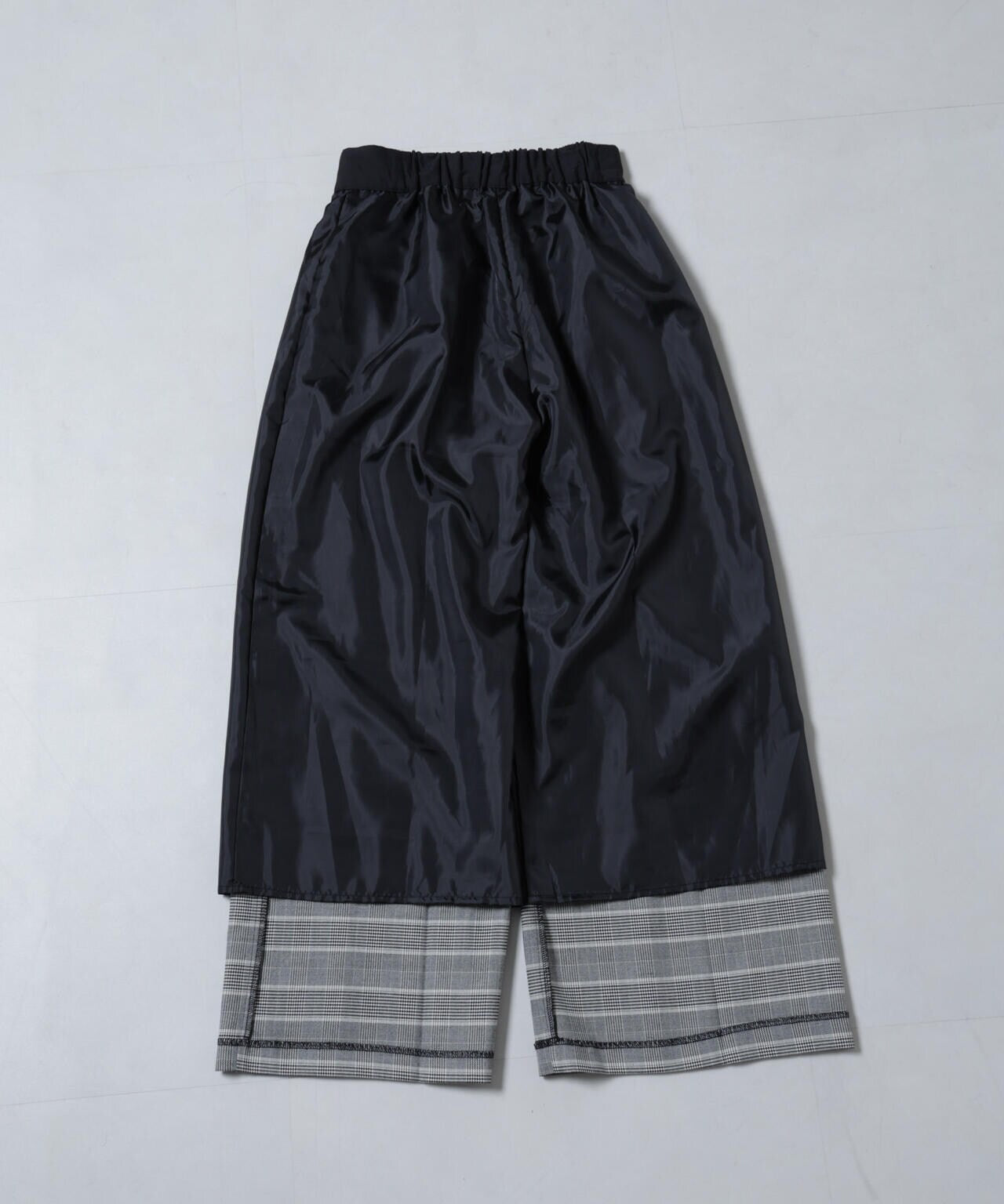 グレンチェックワイドパンツ 6734227315