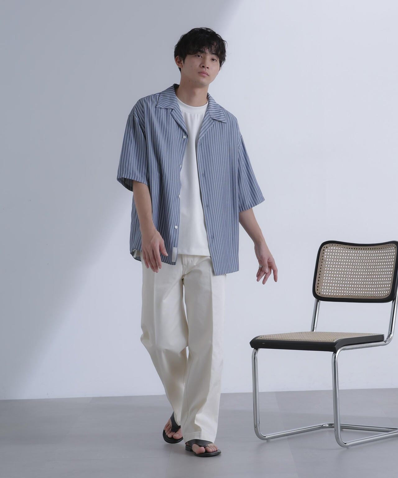 「大人のワイドシャツ」オープンカラー 半袖 6684121215