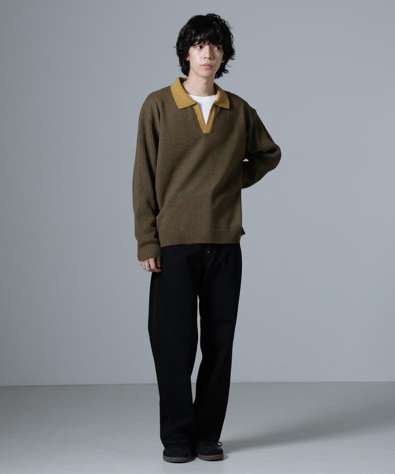 WEB限定/バイカラースキッパーニット 6724222229