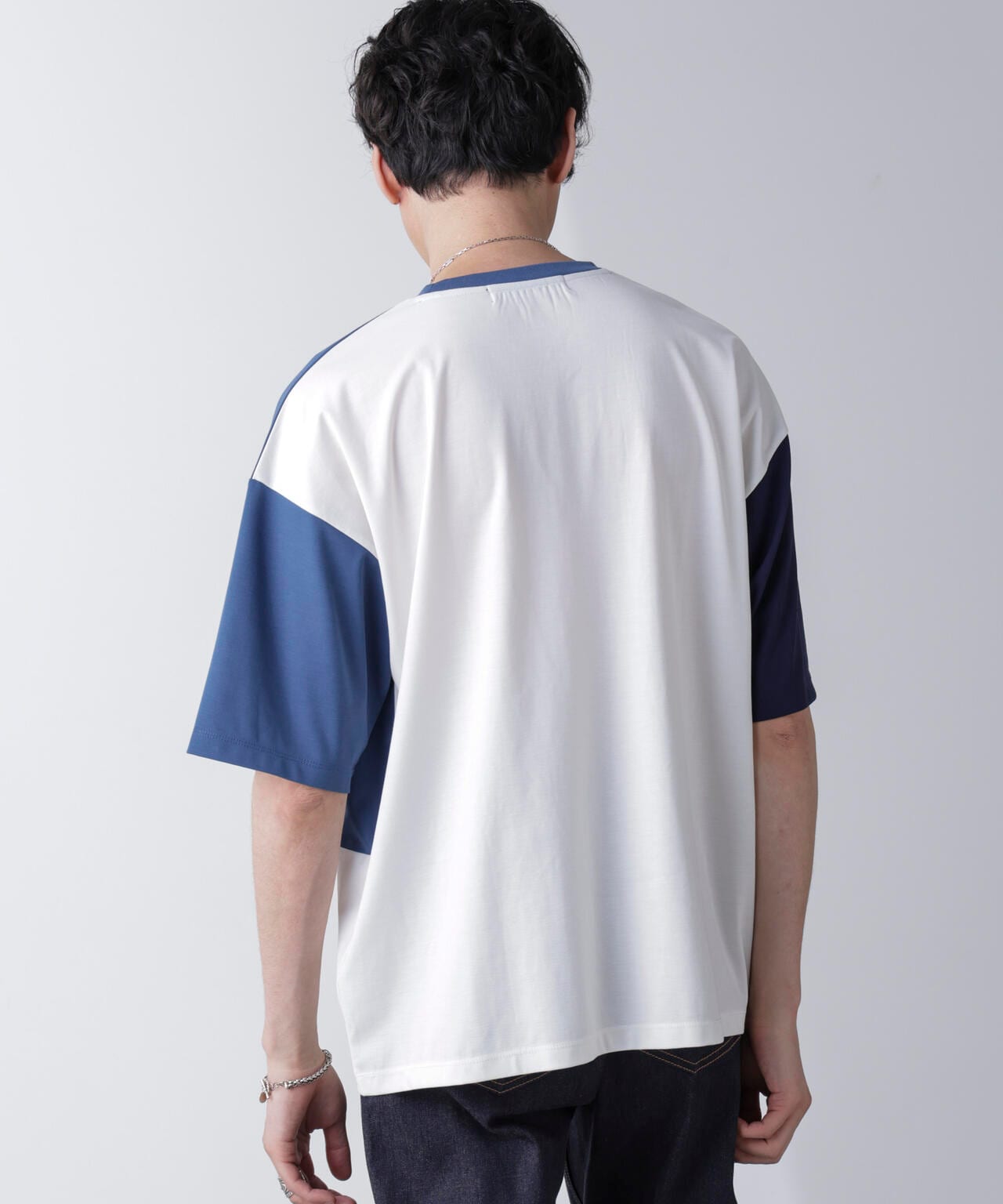 リラックス切り替えスムースTシャツ 半袖 6724124261