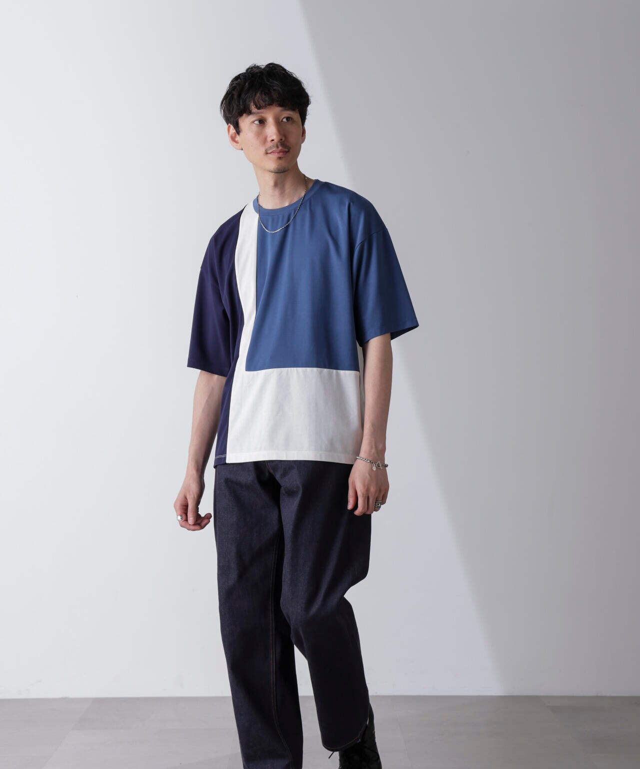 リラックス切り替えスムースTシャツ 半袖 6724124261