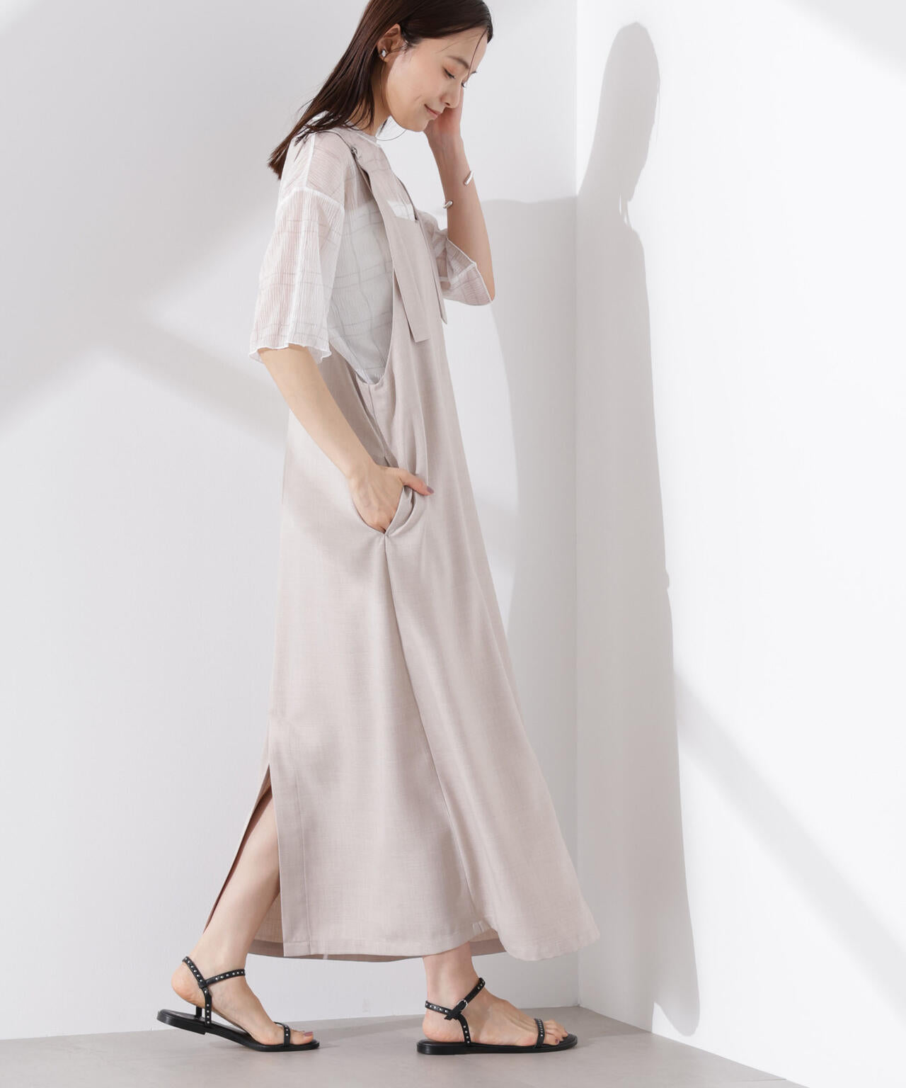 前後2wayサロペットワンピース 6735119330
