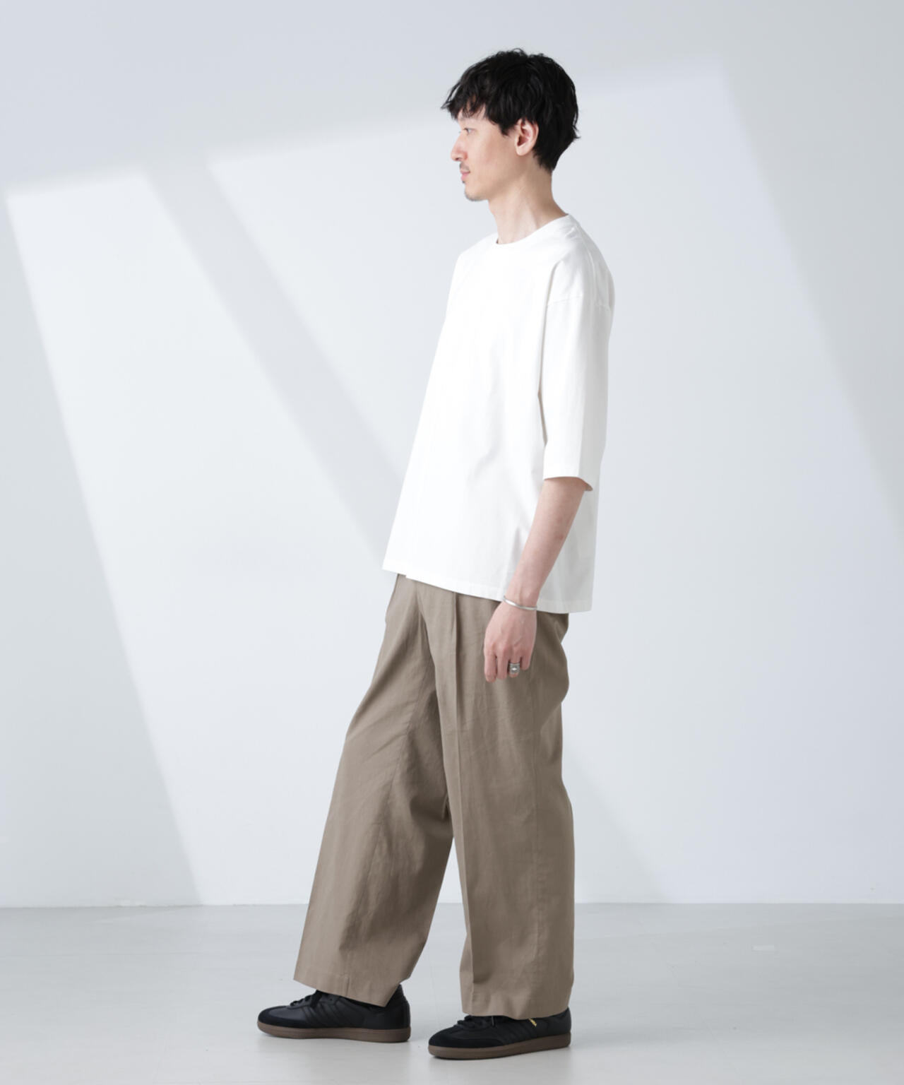 ルーズフィットワイドスリーブTシャツ 7分袖 6725124224