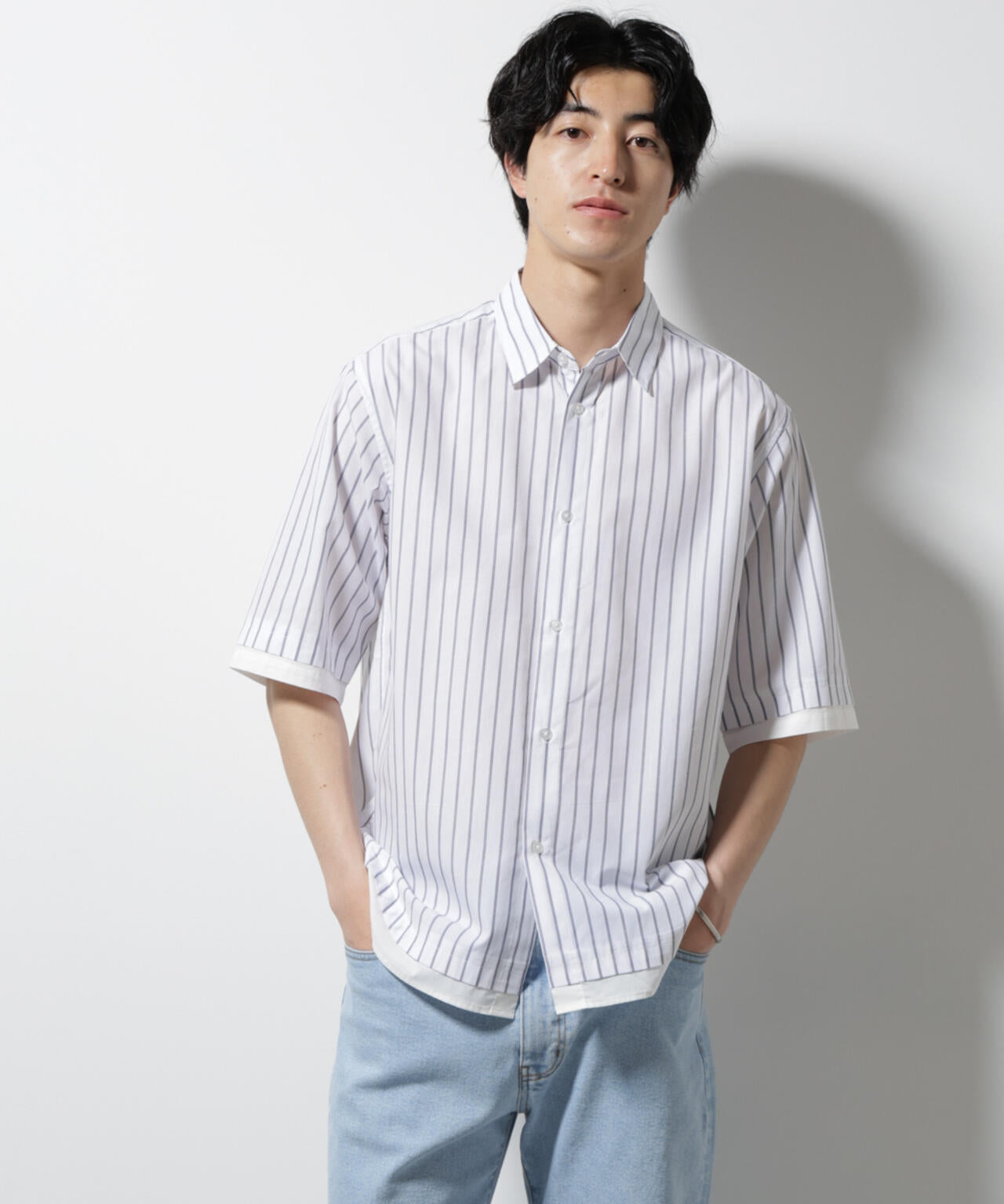 WEB限定/クレイジーストライプシャツ 半袖 2 6725121231