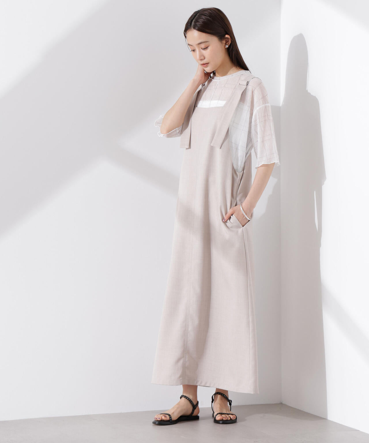 前後2wayサロペットワンピース 6735119330